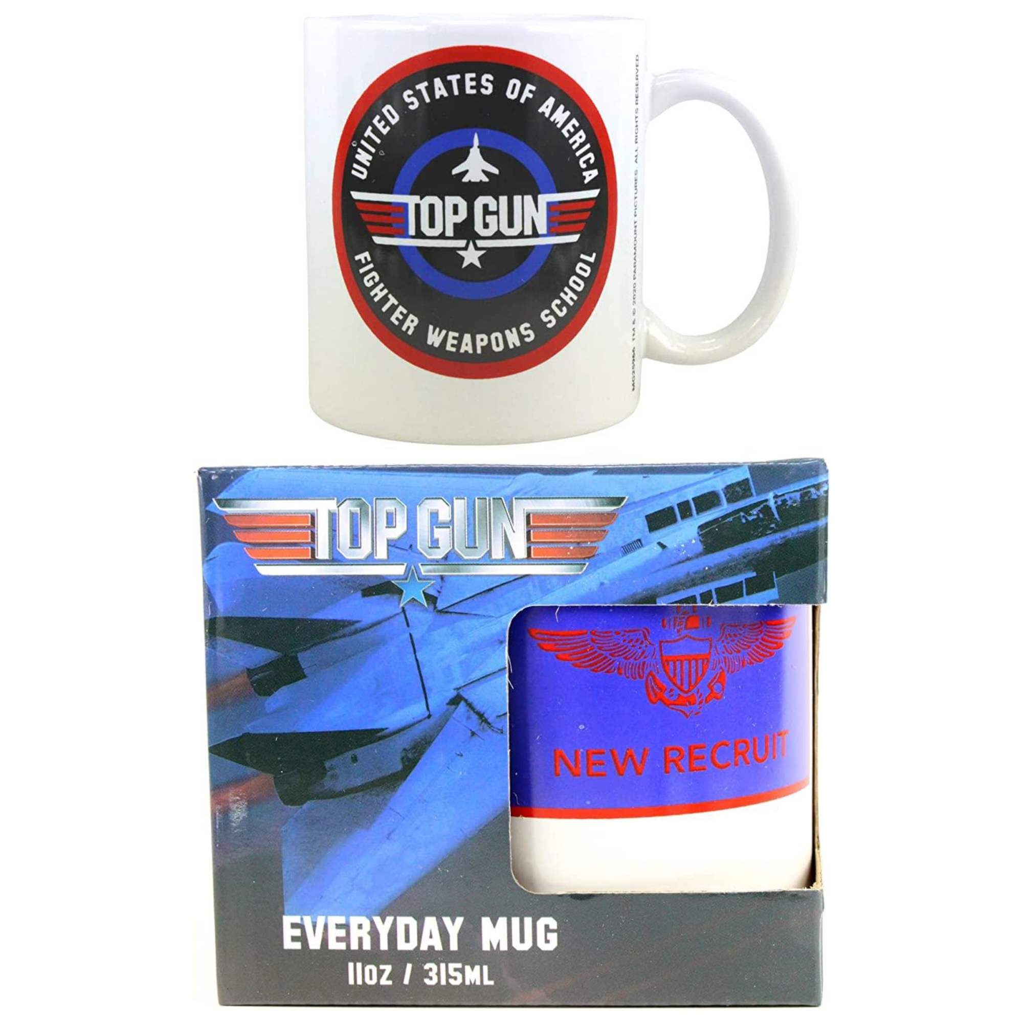 Top Gun Maverick 315ml Maverick Helmet & New Recruit Ceramic Mugs - Toptoys2u