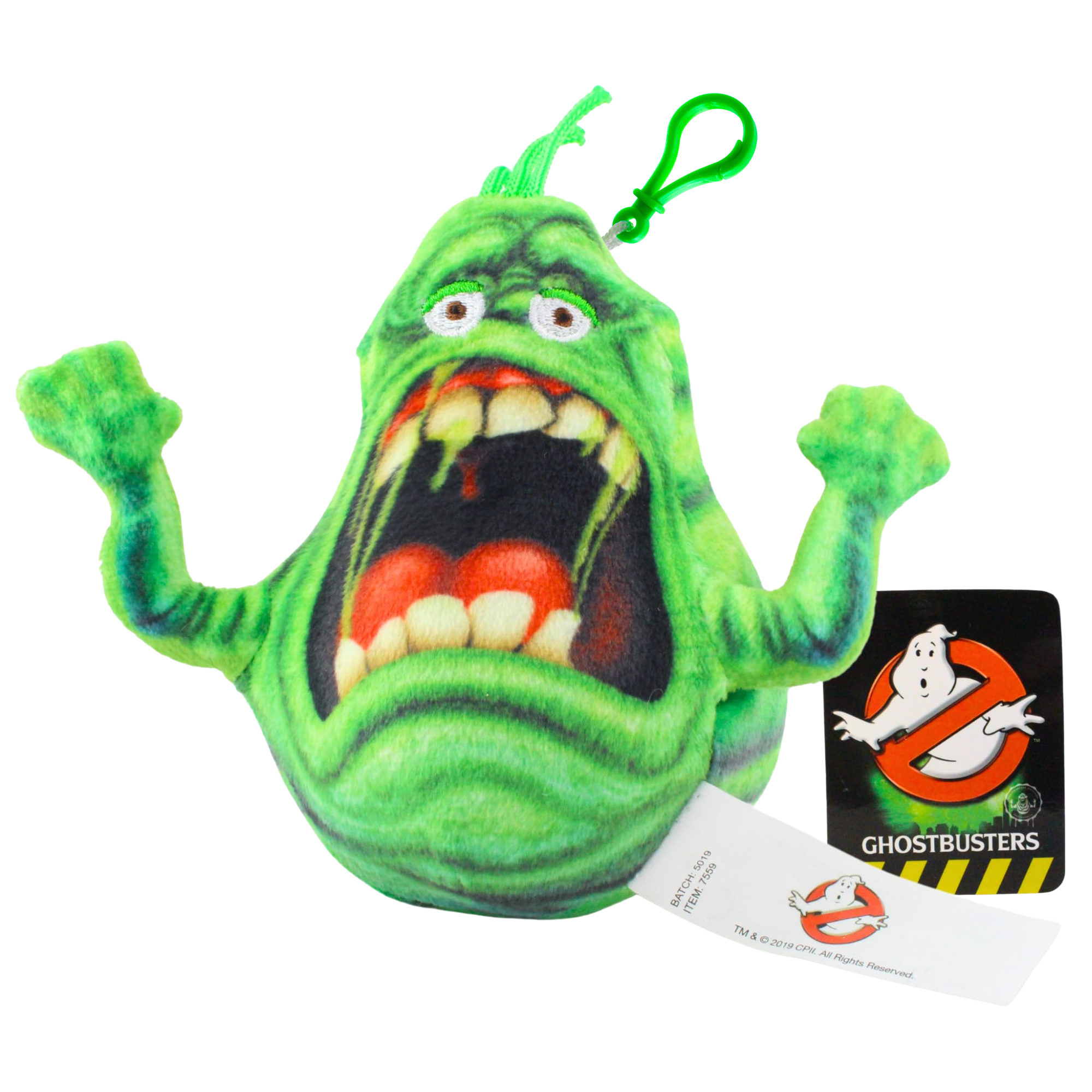 Ghostbusters Super Soft Slimer 12cm Gift Quality Plush Toy Keyclip Bag Clip - Toptoys2u