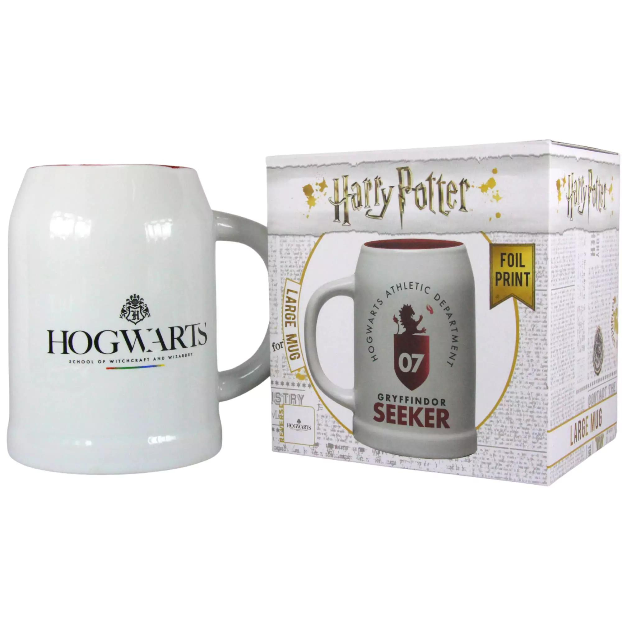 Harry Potter Hogwarts Gryffindor - Large 600ml Mug Ceramic Stein - Coffee/Tea Mug Twin Pack Gift Boxed - Toptoys2u