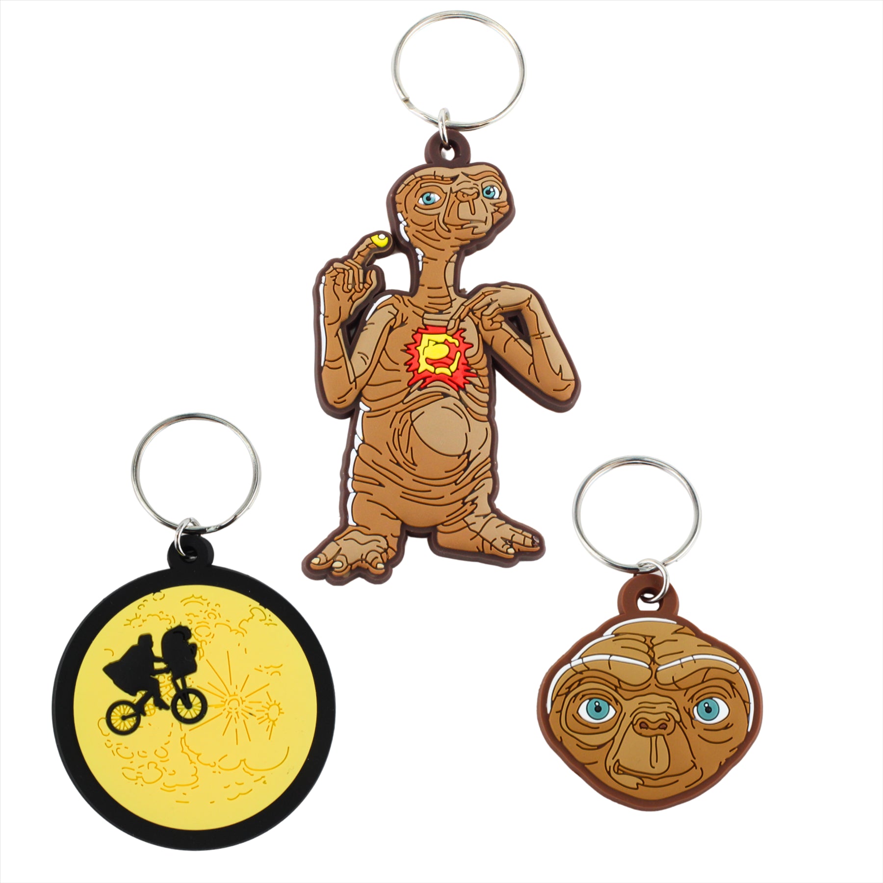 E.T. The Extra-Terrestrial 3x Unique Keychains Merch Bundle - Toptoys2u