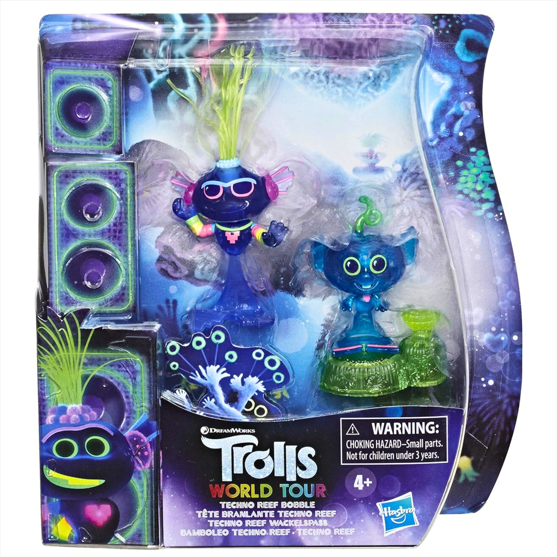 Trolls World Tour Techno Reef Bobble Miniature Toy Figure Playset with Accessories - Toptoys2u