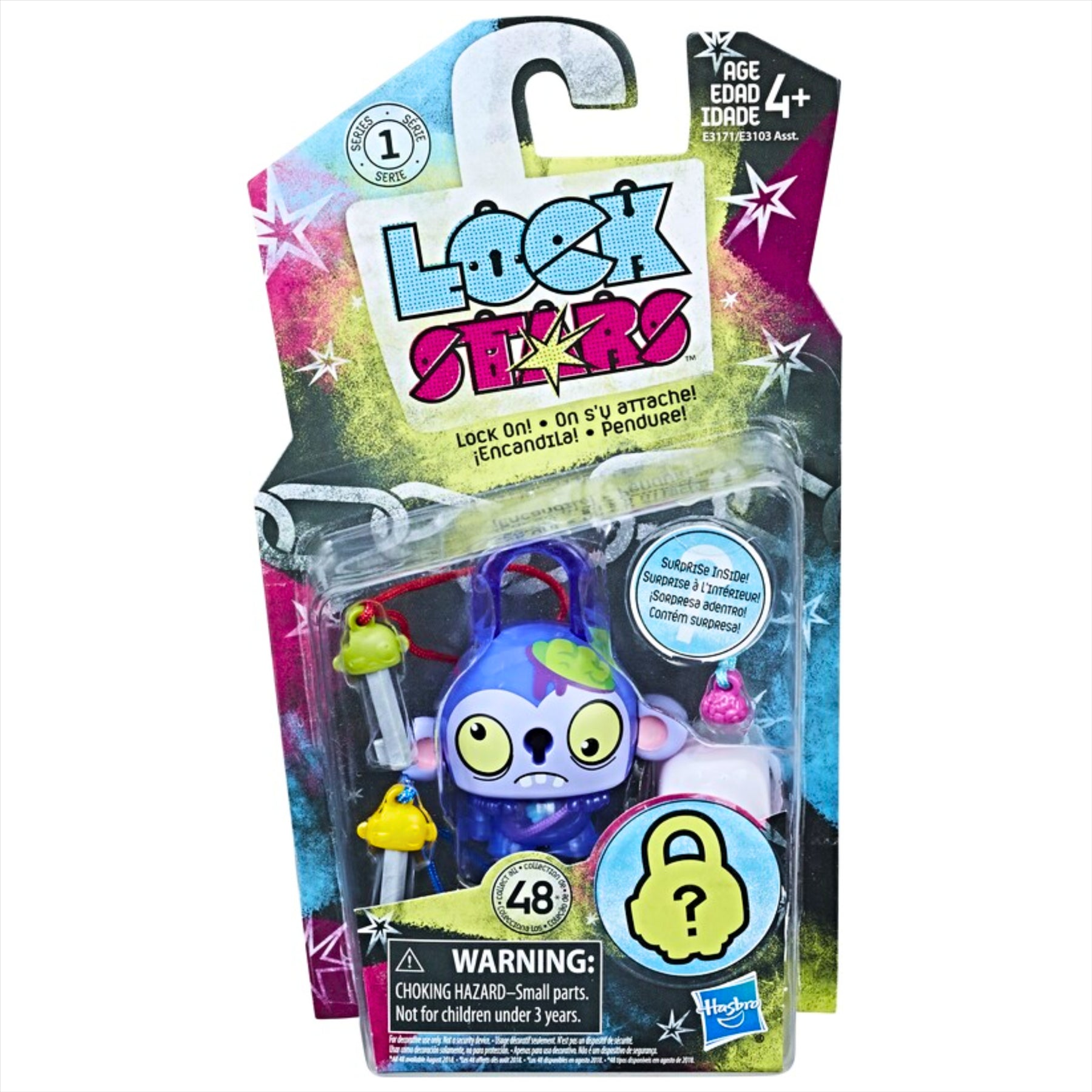 Lock Stars Series 1 Gross Brain Collectible Miniature 7cm Toy Figure Lock-On Clip with Accessories - Toptoys2u