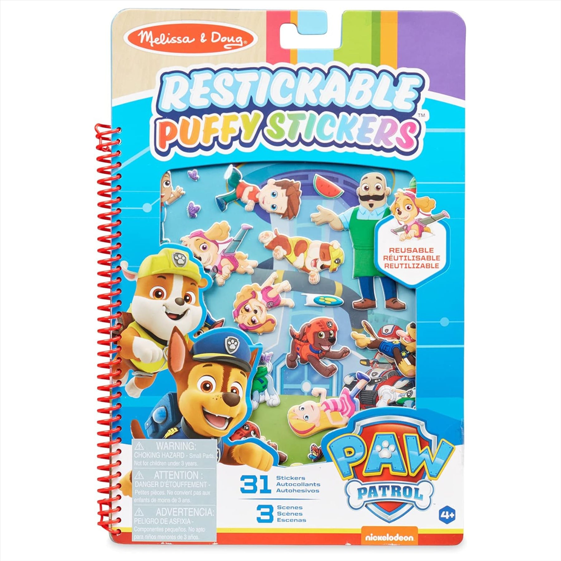 Melissa and Doug Children's Sticker and Activity Book Bundles - Set of 3 Paw Patrol 3D Sticker Books - Toptoys2u