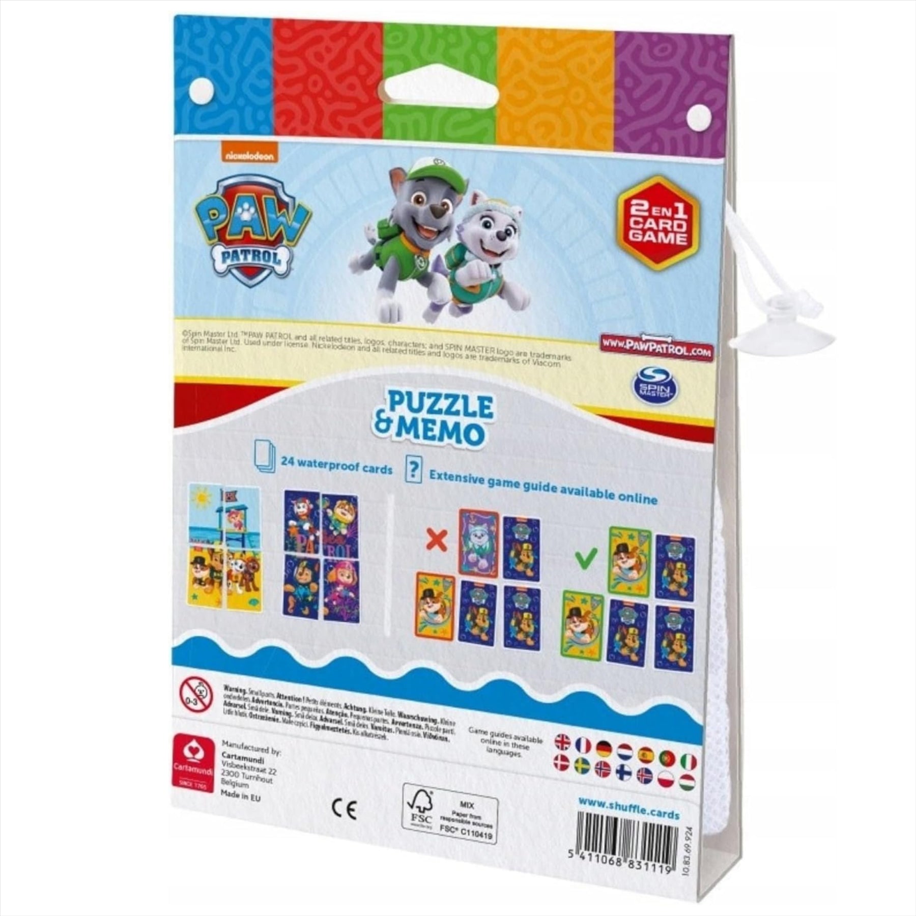 Paw Patrol Educational Puzzle Bundle for Kids - Let's Match Puzzle Pack & Bath Time 2-in-1 Memory Card Game - Twin Pack - Toptoys2u