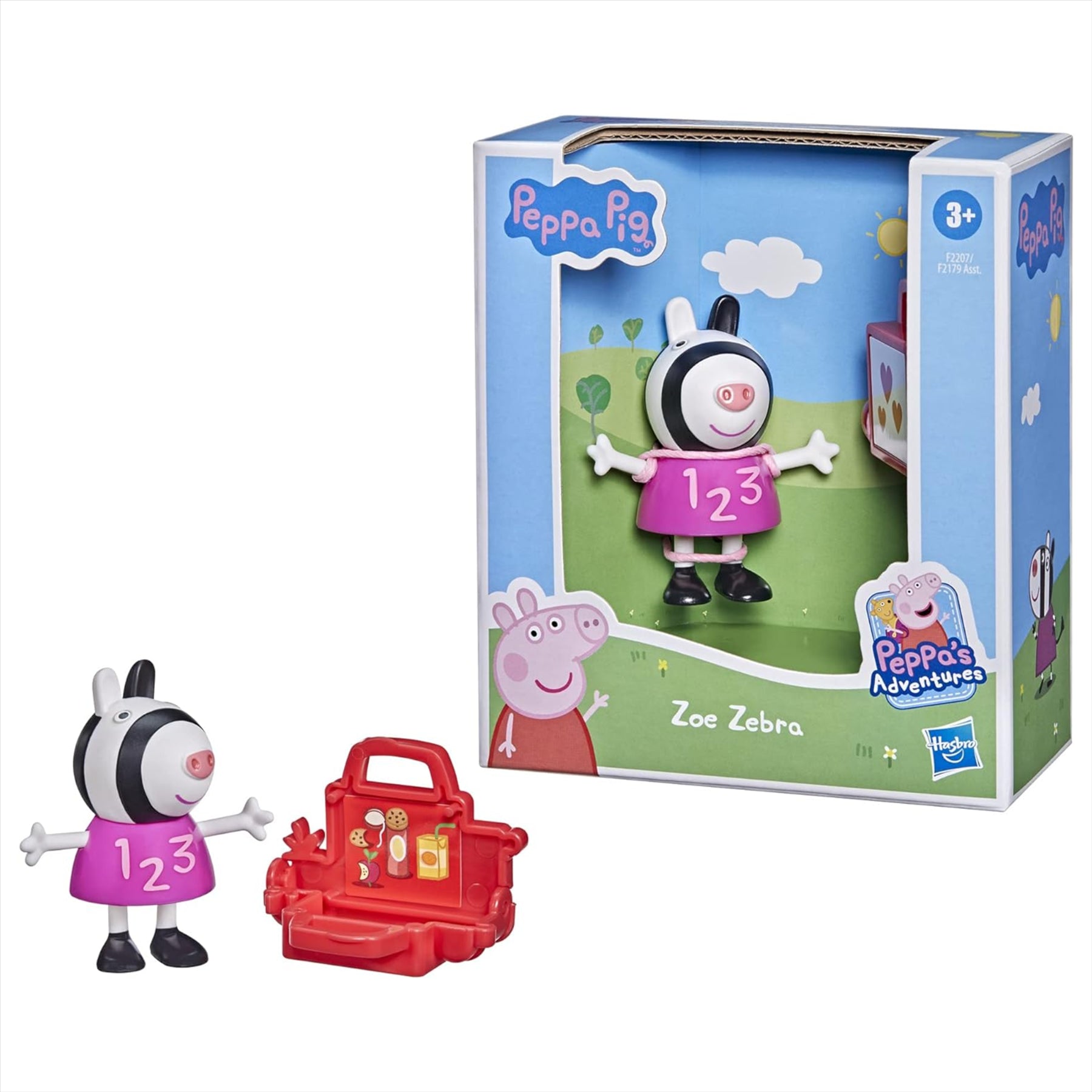 Peppa Pig - Peppa's Adventures Zoe Zebra Figure With Lunchbox - Toptoys2u