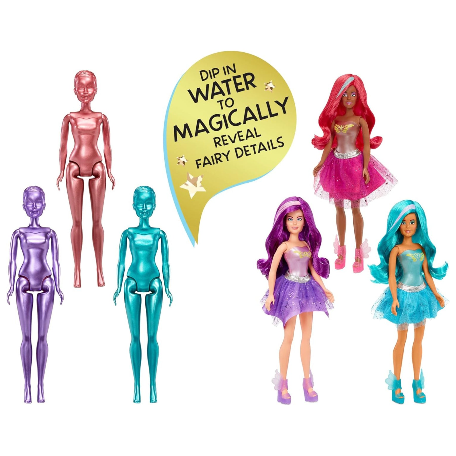 MGA Dream Ella Color Change Surprise Collectable Colour Changing Fairy Doll Toy - Includes Wig, Skirt, Boots, and More - Toptoys2u