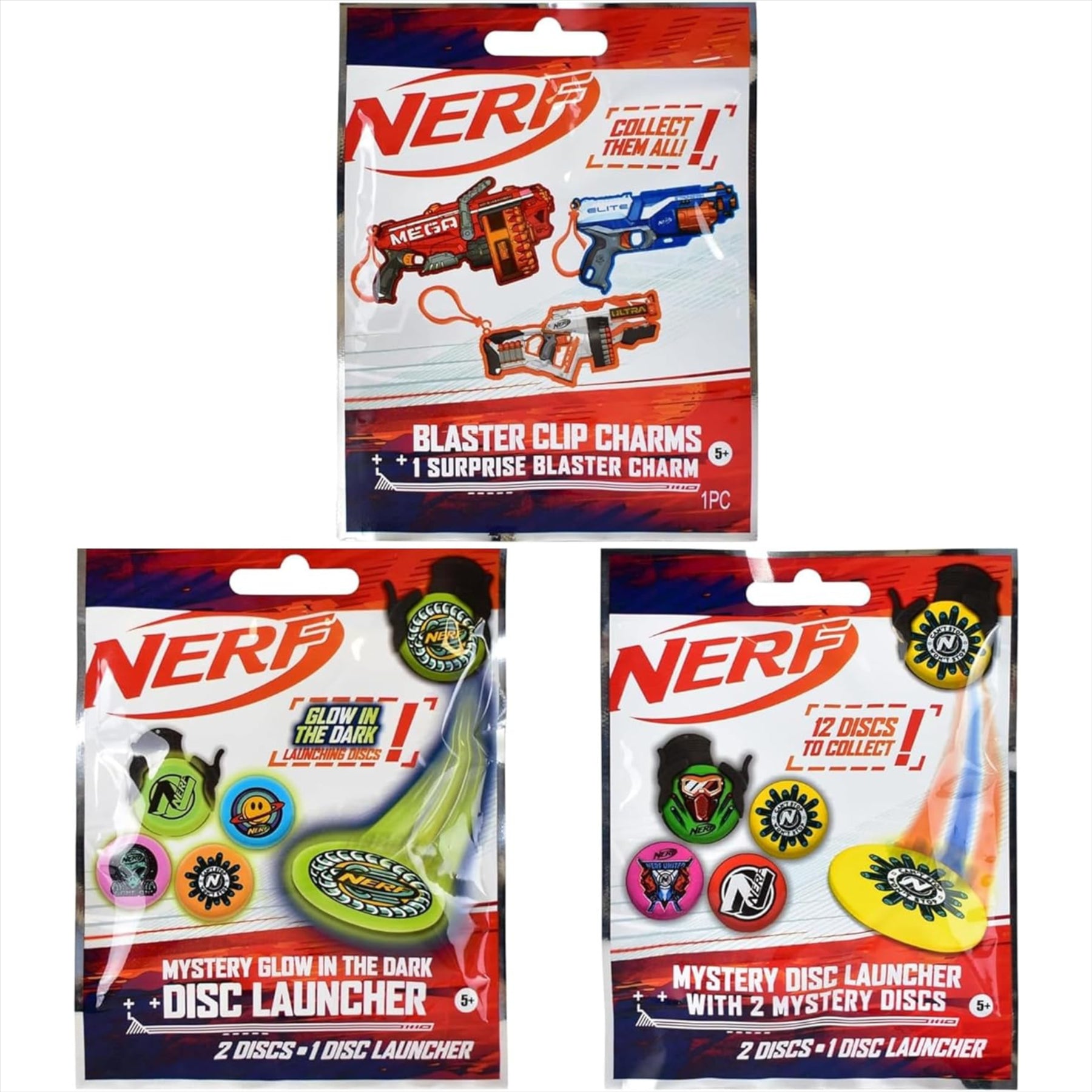 Ultimate Nerf Bundle - Roblox Dartbringer M2 Gun With Exclusive Code, Nerf Collectible Blind Bag Disc Launchers & Blaster Clip Charms Set - Gun and 6 Blind Bags - Toptoys2u