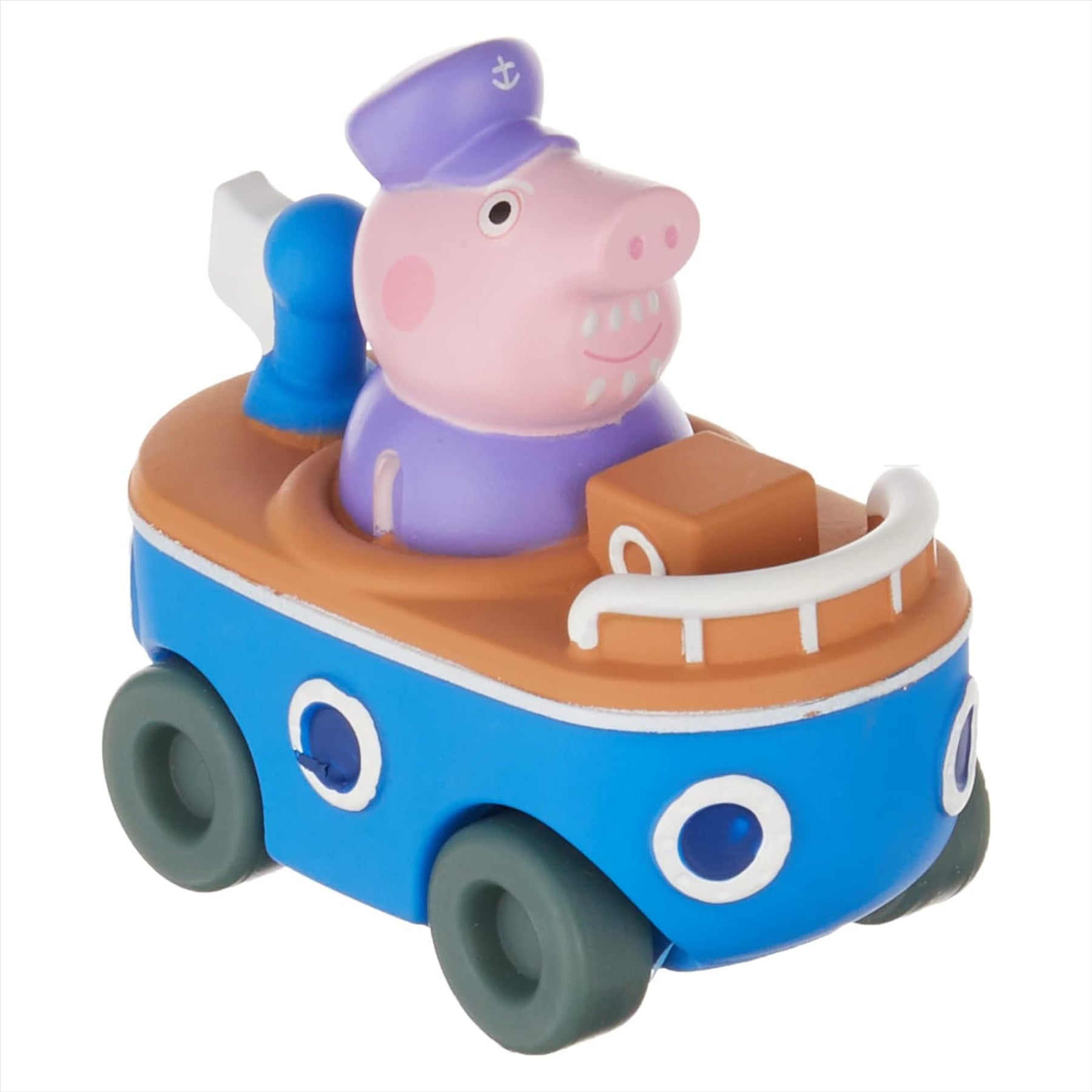 Peppa Pig Little Buggies - Grandpa Pig Figure in Toy Boat Vehicle - Toptoys2u