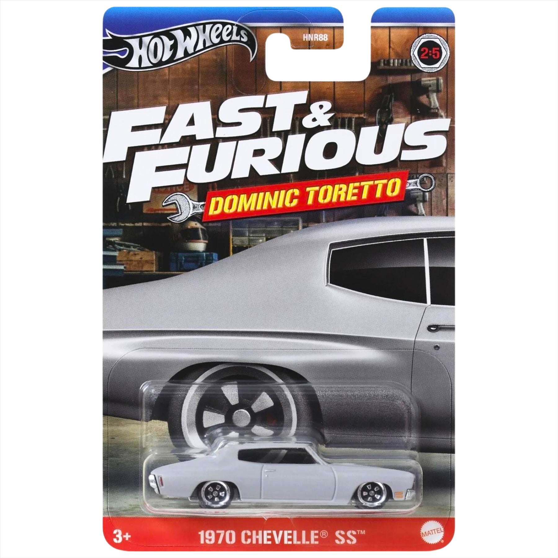 Hot Wheels Fast and Furious Dominic Toretto Collectible 1:64 Scale Diecast Model Cars - Mazda RX-7, Chevelle SS, Lykan Hypersport, Chevy Fleetline, and Dodge Charger - Pack of 5 - Toptoys2u