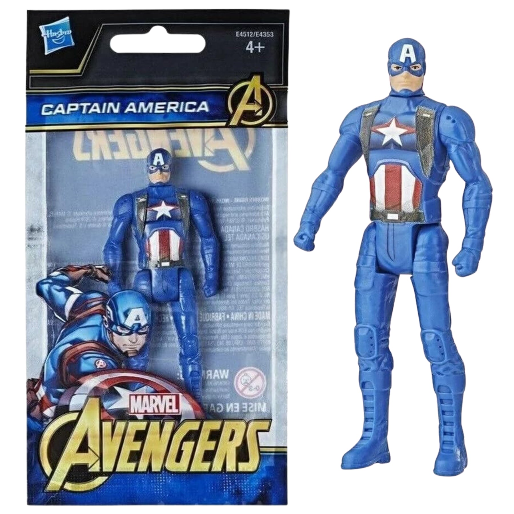 Marvel Avengers Captain America and Iron Man Miniature Articulated 9.5cm Toy Action Figures Bundle - Pack of 2