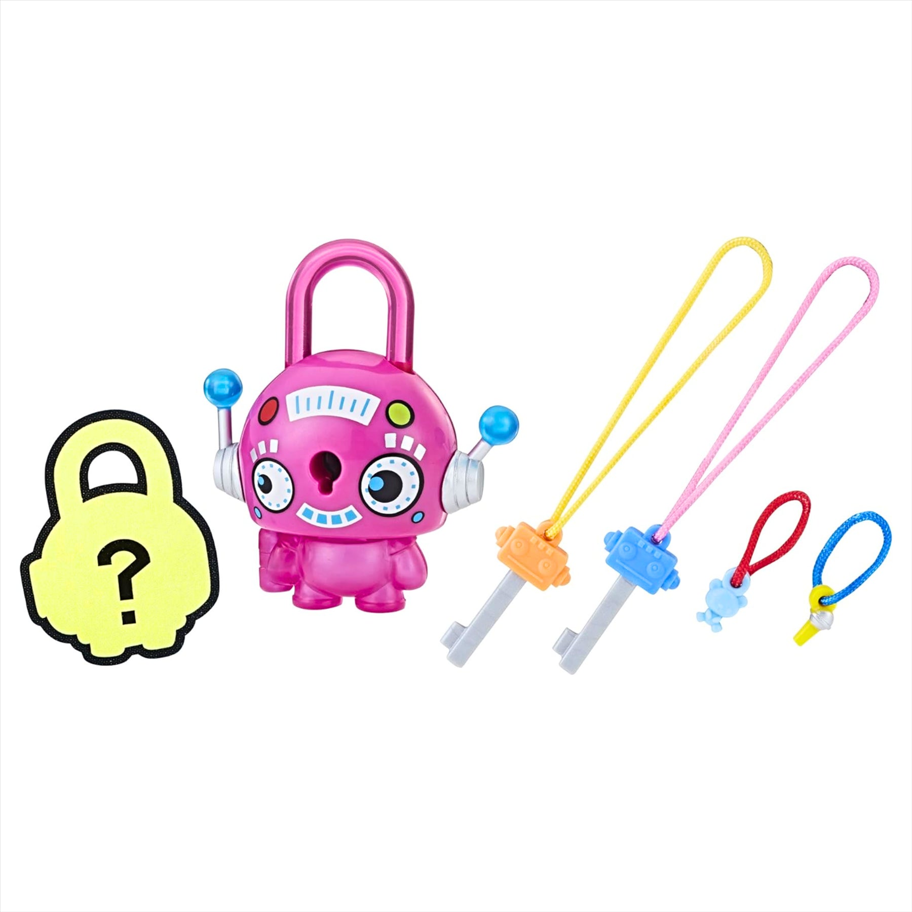 Lock Stars Series 1 Pink Robot Collectible Miniature 7cm Toy Figure Lock-On Clip with Accessories - Toptoys2u