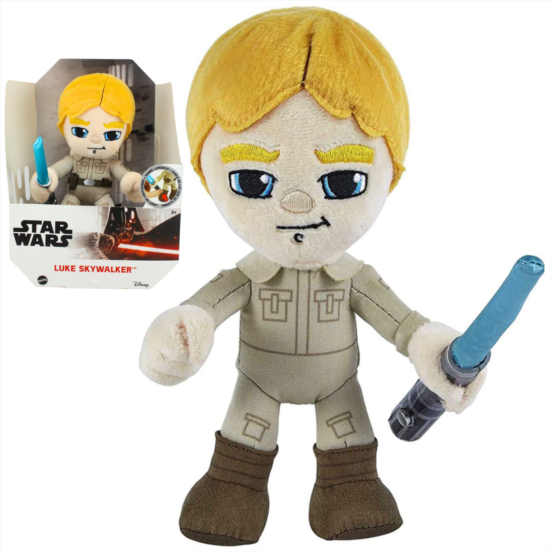 Star Wars Toy Figure and Activity Bundle - Luke Skywalker Plush, Funko Card Game, Yoda and Vader Figures, Poster and Sticker Books, and 3x Blind Bags - Toptoys2u