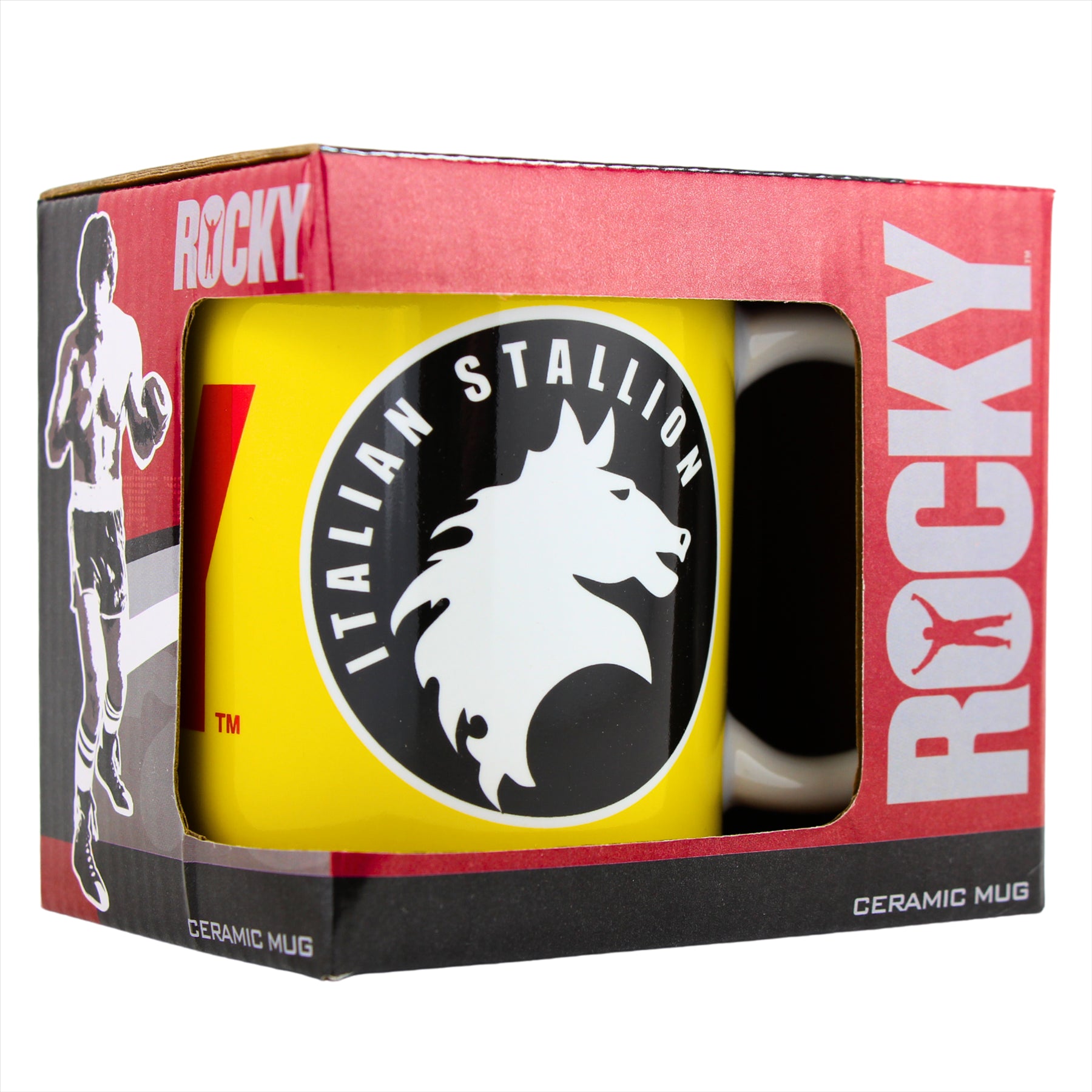Rocky Balboa The Italian Stallion 350ml Ceramic Coffee & Tea Mug - Yellow Italian Stallion - Toptoys2u