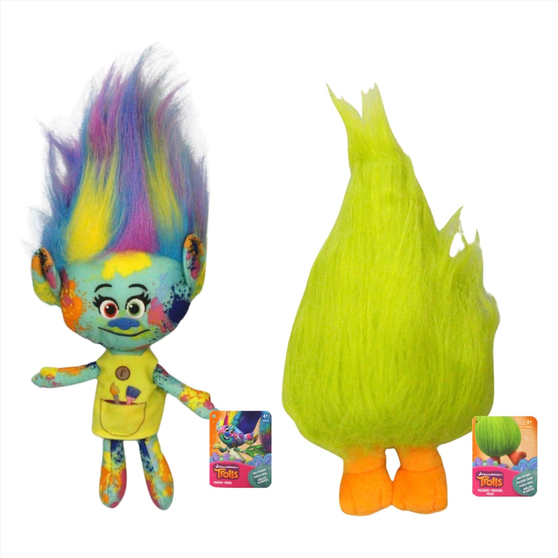 Trolls Soft Plush Toy 11" 28cm Twin Packs - Harper & Fuzzbert - Toptoys2u