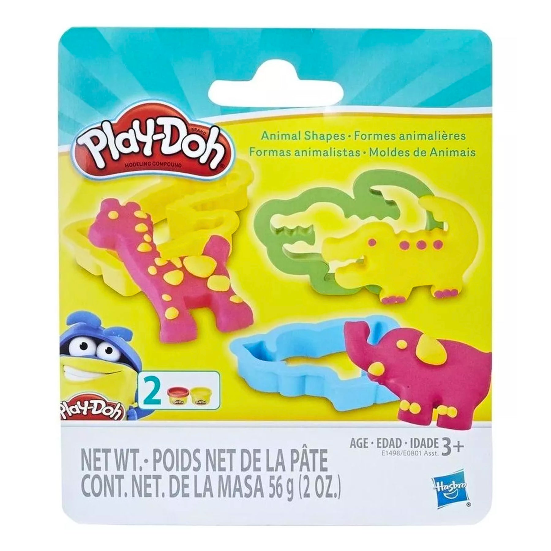 Play-Doh: Animal Shapes - Shape Cutter Set Including 2 Pots of Play-Doh - Toptoys2u