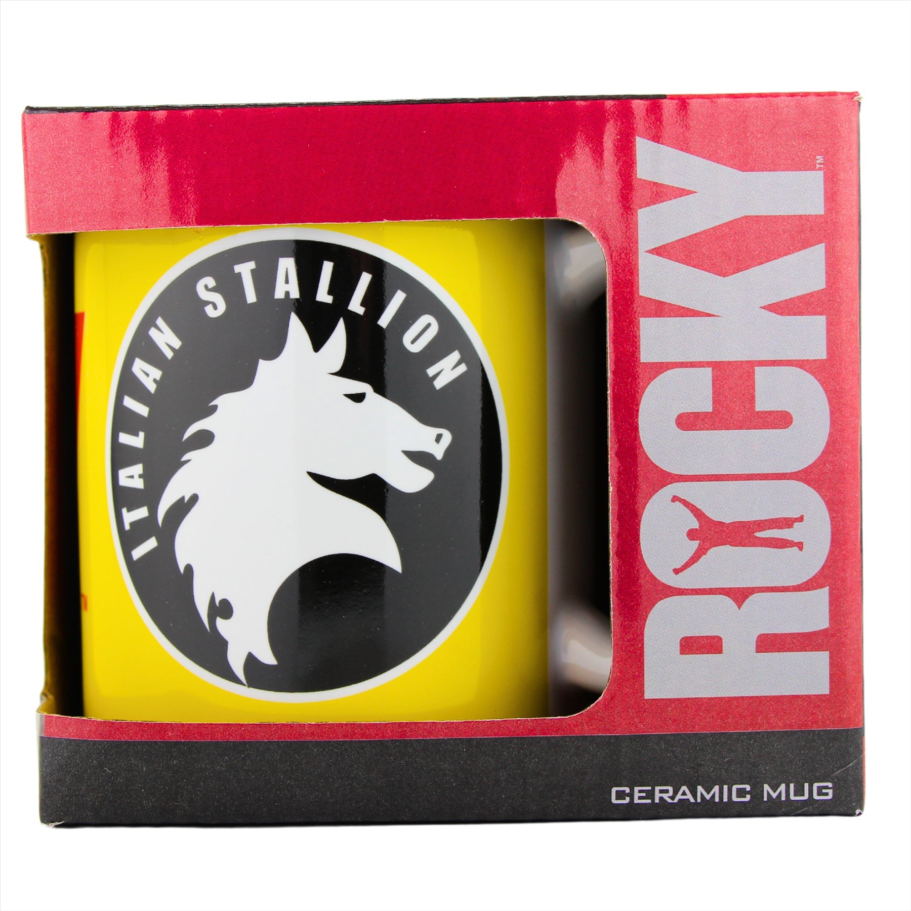 Rocky Balboa The Italian Stallion 350ml Ceramic Coffee & Tea Mug - Yellow Italian Stallion - Toptoys2u