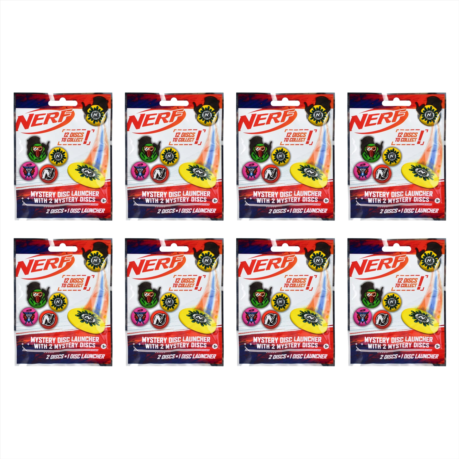Nerf - Blind Bag Party Favour Sets - (Classic Disk Launcher - Pack of 8, 8, Pieces) - Toptoys2u