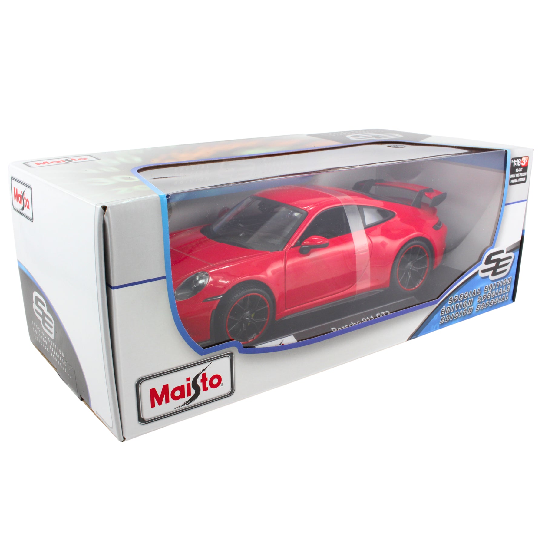 Maisto Special Edition Porsche 911 GT3 28cm Collectible 1:18 Scale Diecast Model Vehicle - Toptoys2u