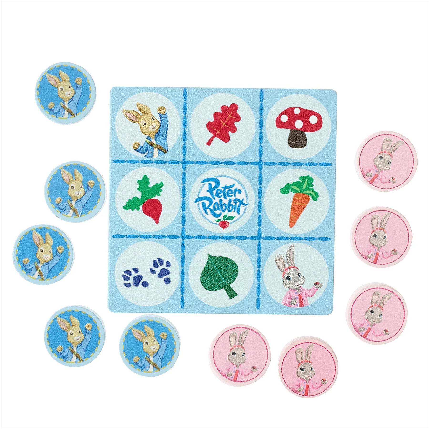 Peter Rabbit Children's Wooden Tic Tac Toe Educational Game for 2 Players - Toptoys2u