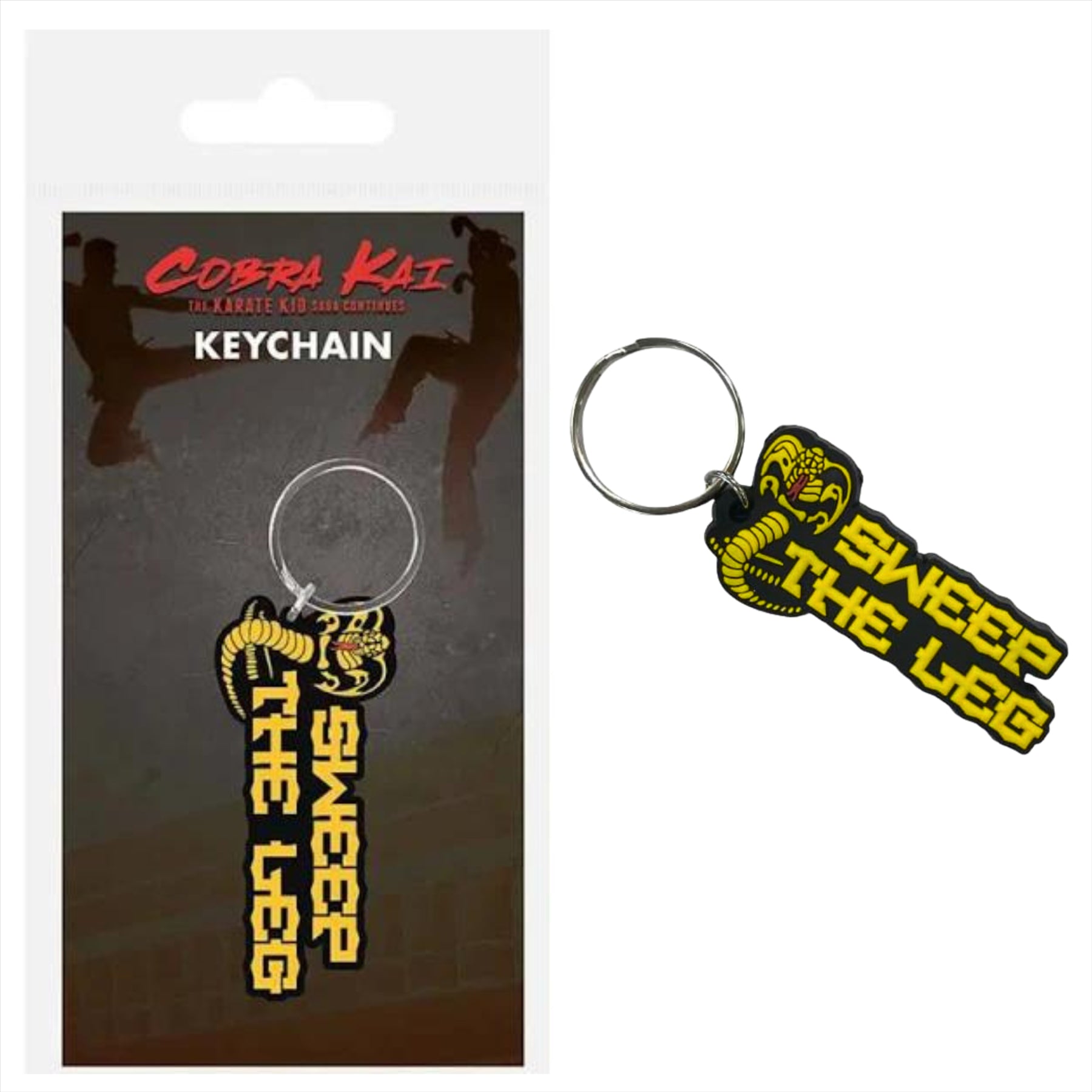 Cobra Kai Keychain Gift Set - No Mercy, Cobra Logo, Sweep the Leg - Pack of 3 - Toptoys2u