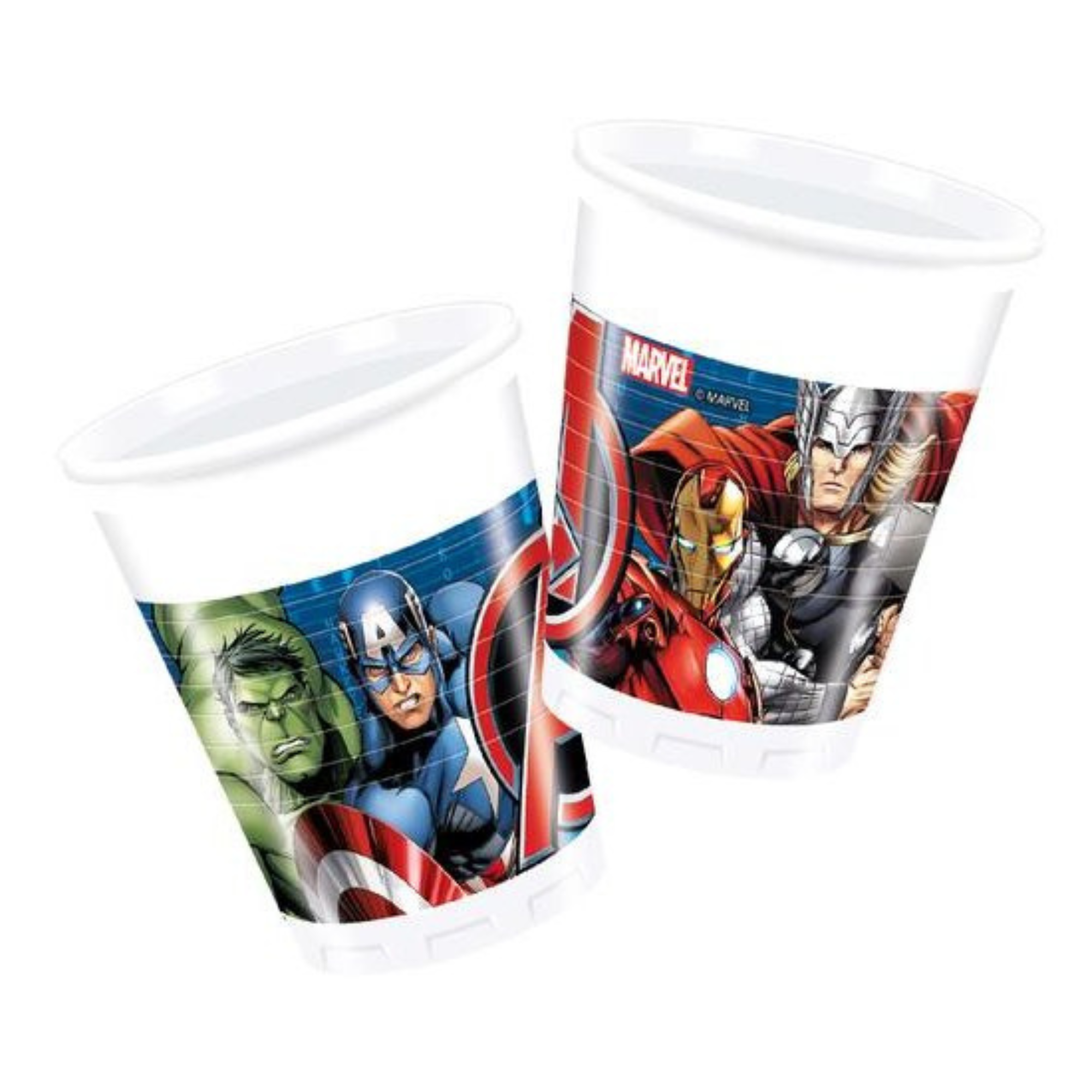 Marvel Avengers Party Cups, Pack of 8 - Hulk, Captain America, Iron Man and Thor - Toptoys2u