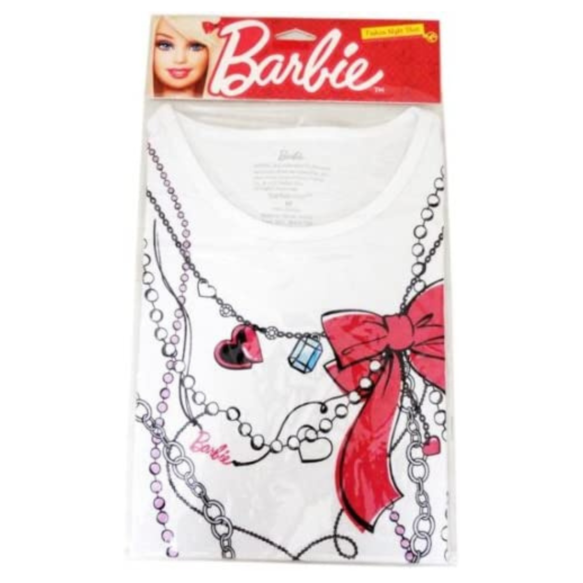 Barbie Bejewelled Fashion Night Sleepwear  Shirt - Medium - Toptoys2u
