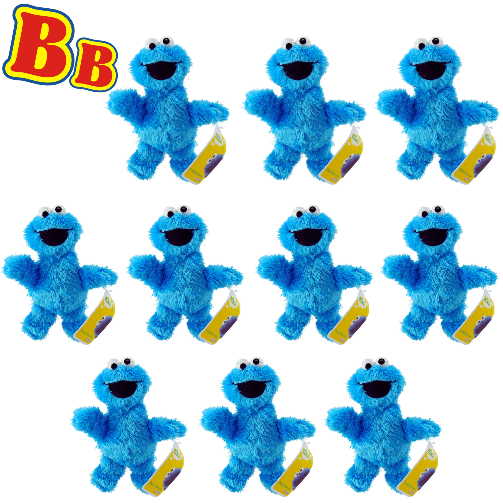 Sesame Street - Plush 9" 23cm Cookie Monster - Pack of 10 - Toptoys2u