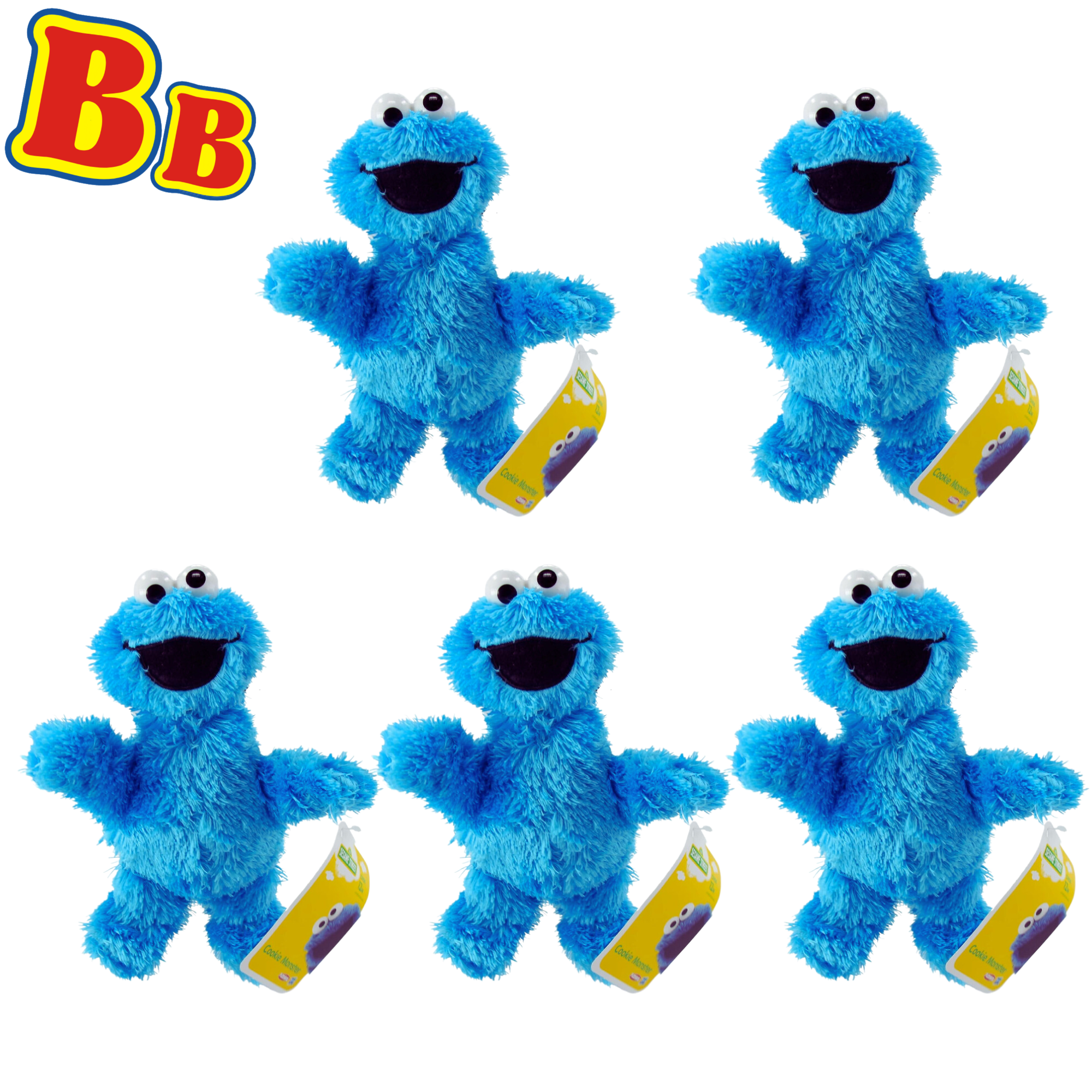 Sesame Street - Plush 9" 23cm Cookie Monster - Pack of 5 - Toptoys2u