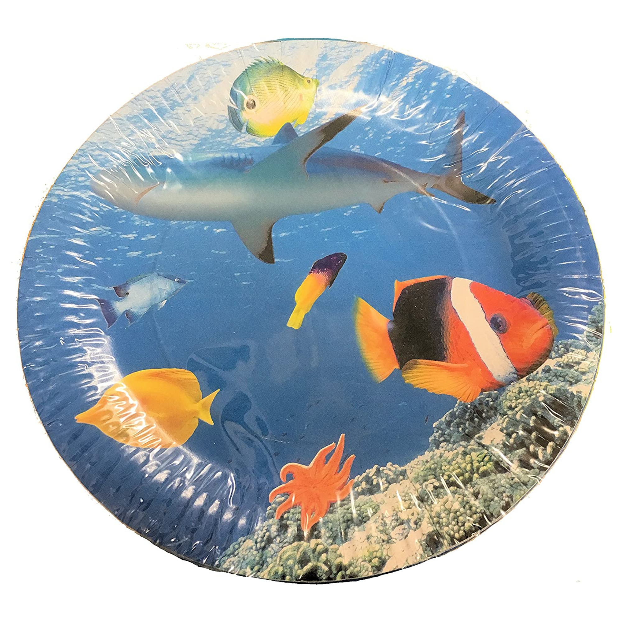 New Sealed - Deep Sea Ocean Themed Party Plates 6 Pack 23cm - Toptoys2u