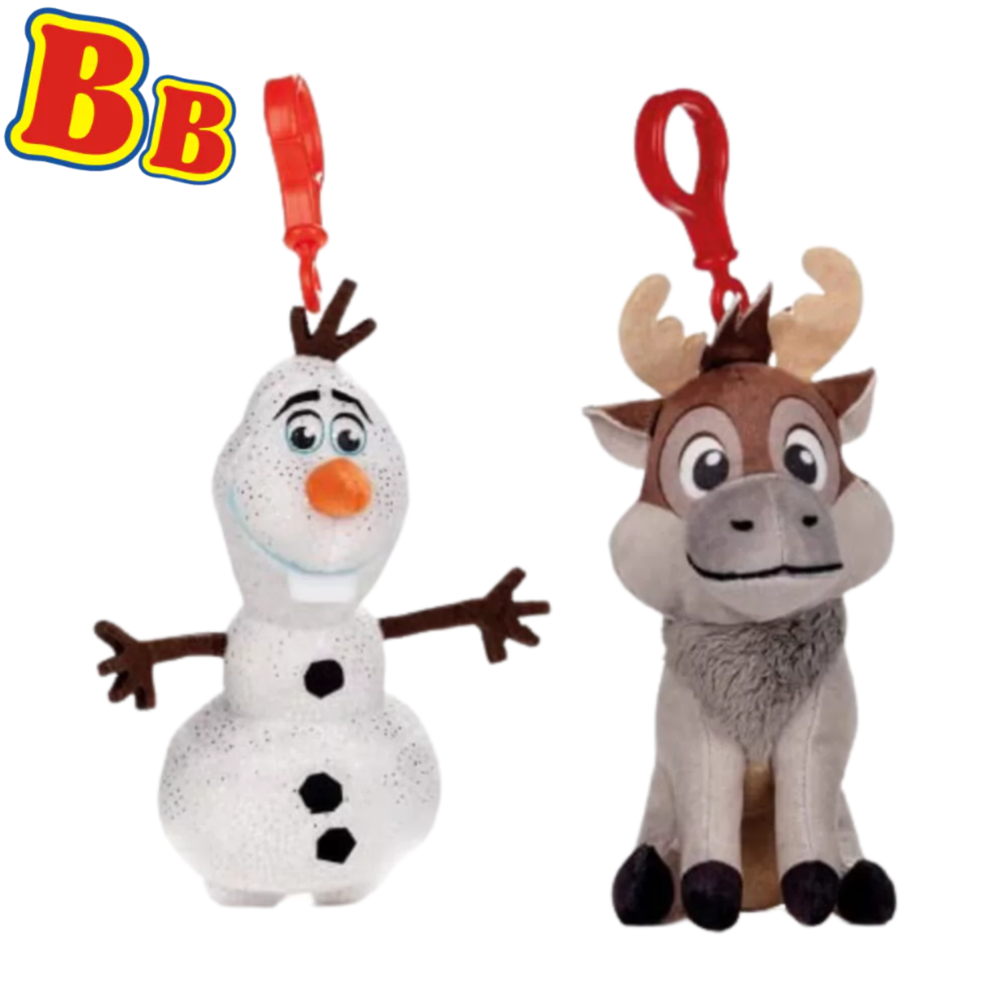 Frozen II Gift-Quality Soft Plush Toy Keyclip 5-Inch Pack of 2 - Sven & Olaf - Toptoys2u
