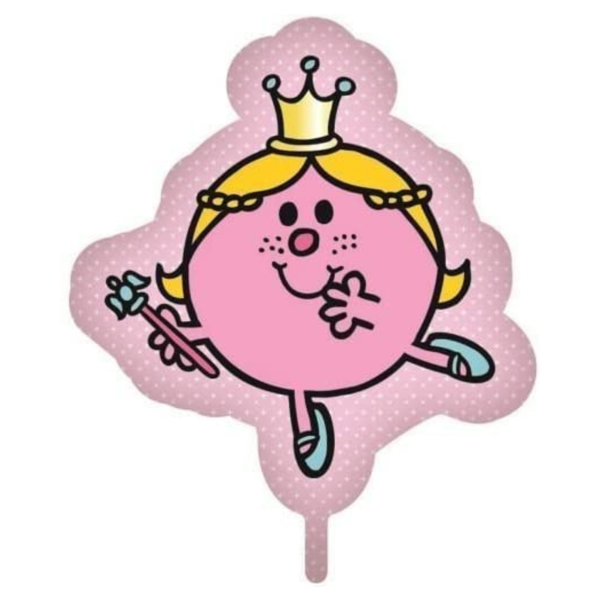 Mr Men Little Miss Princess - Supershaped Giant Party Celebration Foil Helium Balloon 70cm x 57cm - Toptoys2u