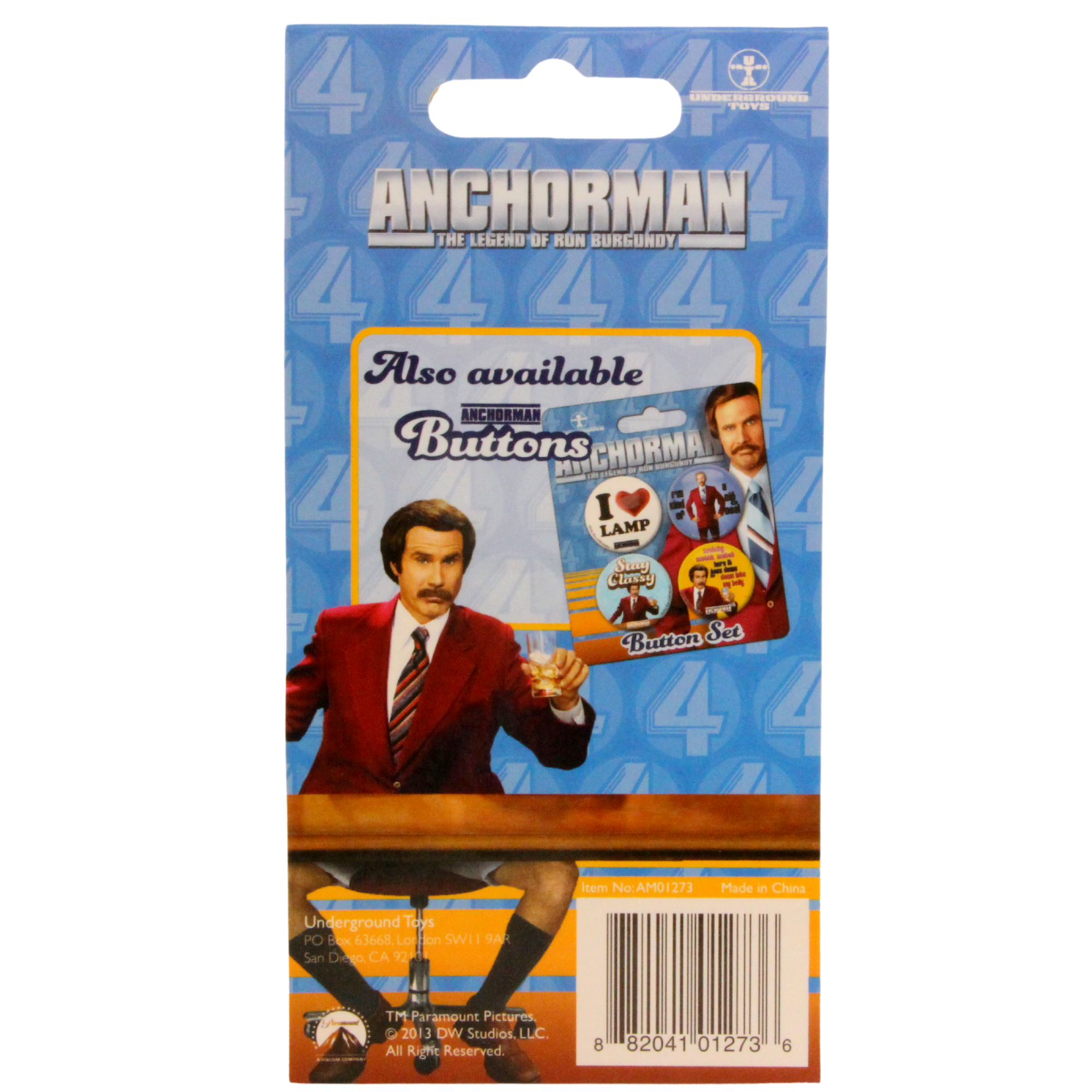Anchorman The Legend Of Ron Burgundy Keychain - Toptoys2u
