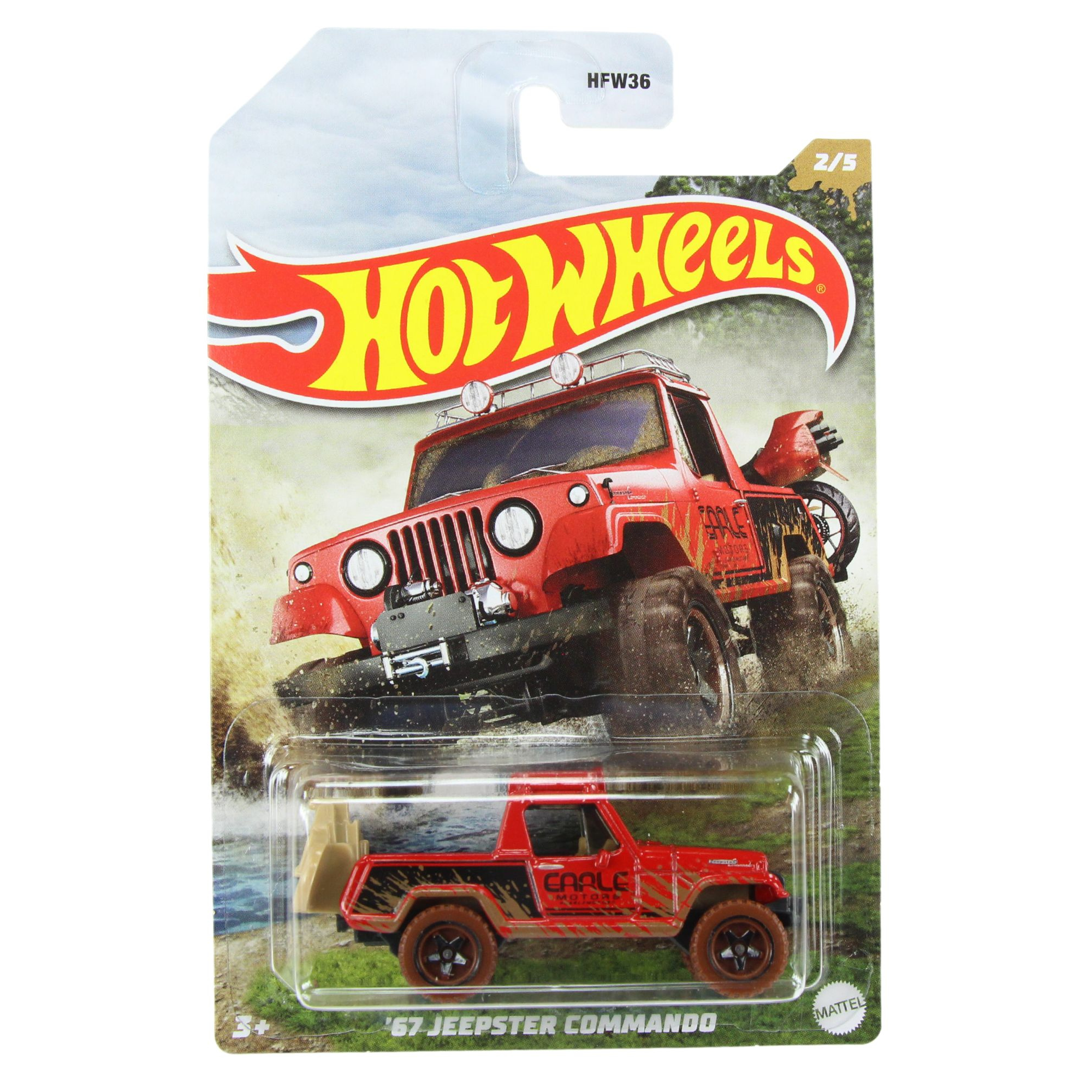 Hot Wheels 67 Jeepster Command Off Road Mud Runners Series 1:64 Diecast - Toptoys2u