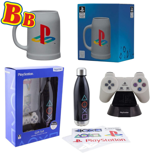 Playstation Classic Logo Design Gift Set - Stein, Bottle and Controller - Toptoys2u