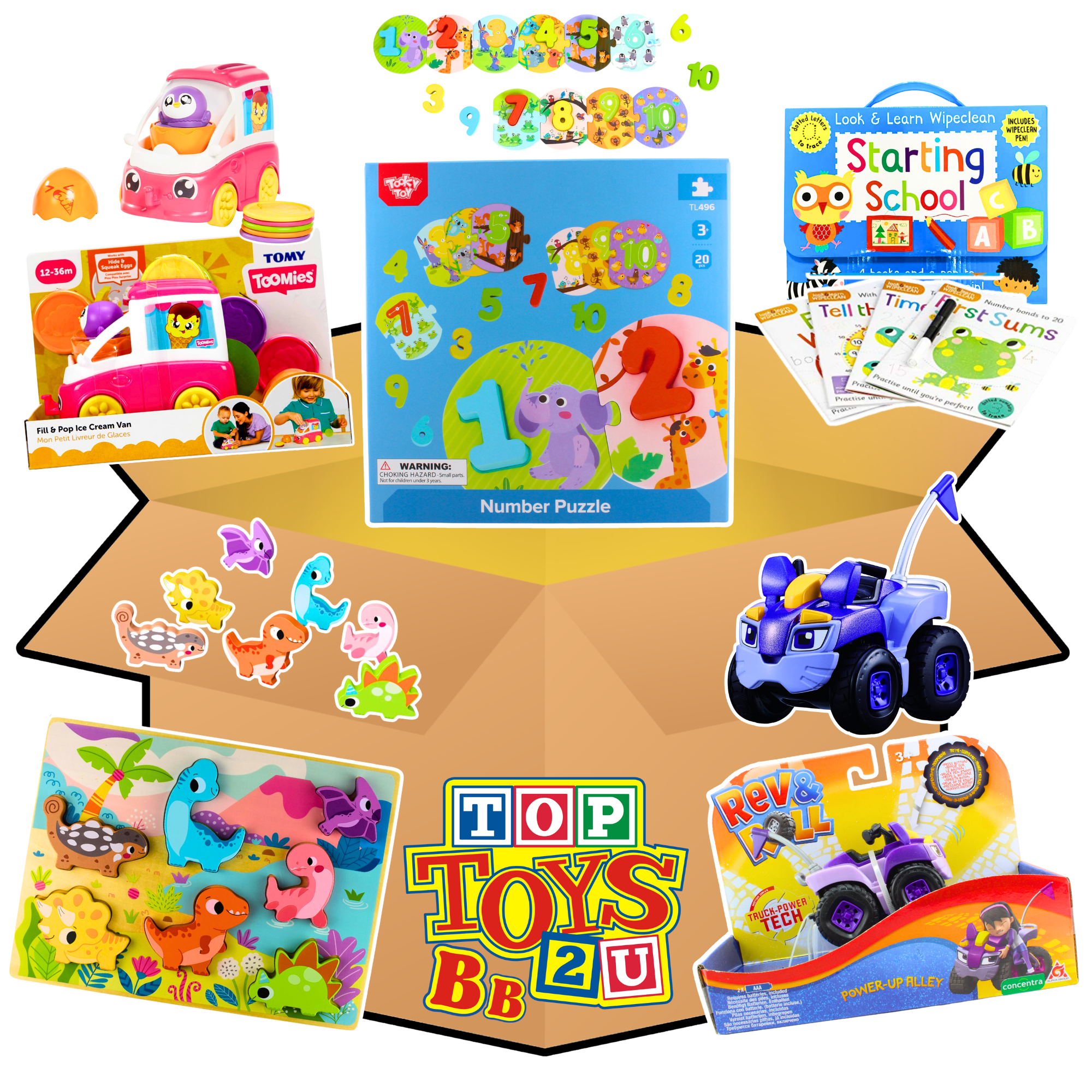 Preschool Educational Puzzle and Toy Vehicle Bargain Bundle Box