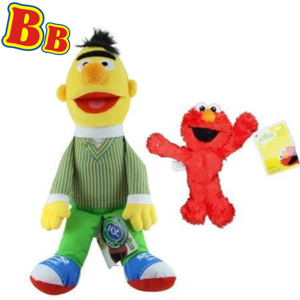 Sesame Street - Soft Plush Toy Set of 2 - Bert & Elmo - Toptoys2u