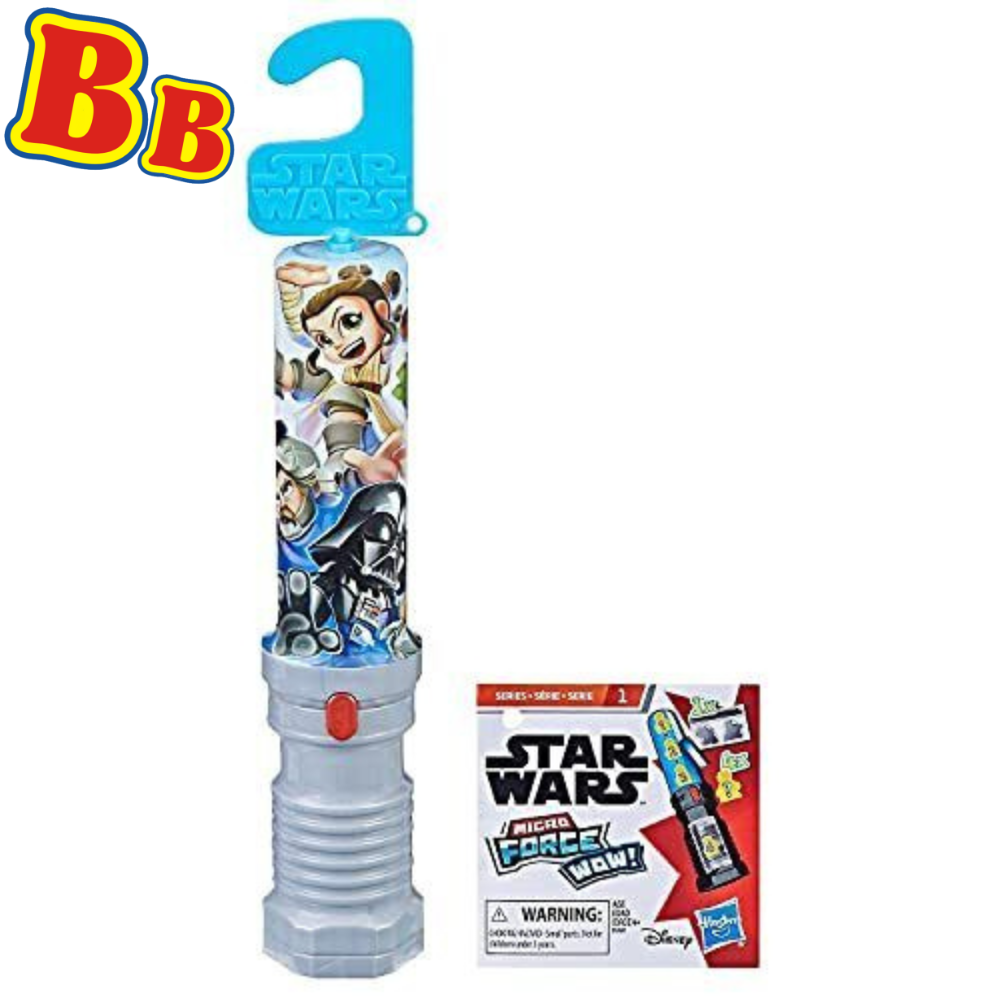 Star Wars Micro Force WOW! Set of 4 Mini Collectible Figures for Kids with 2 Character Stickers in Lightsaber Packaging Series 1 - Toptoys2u