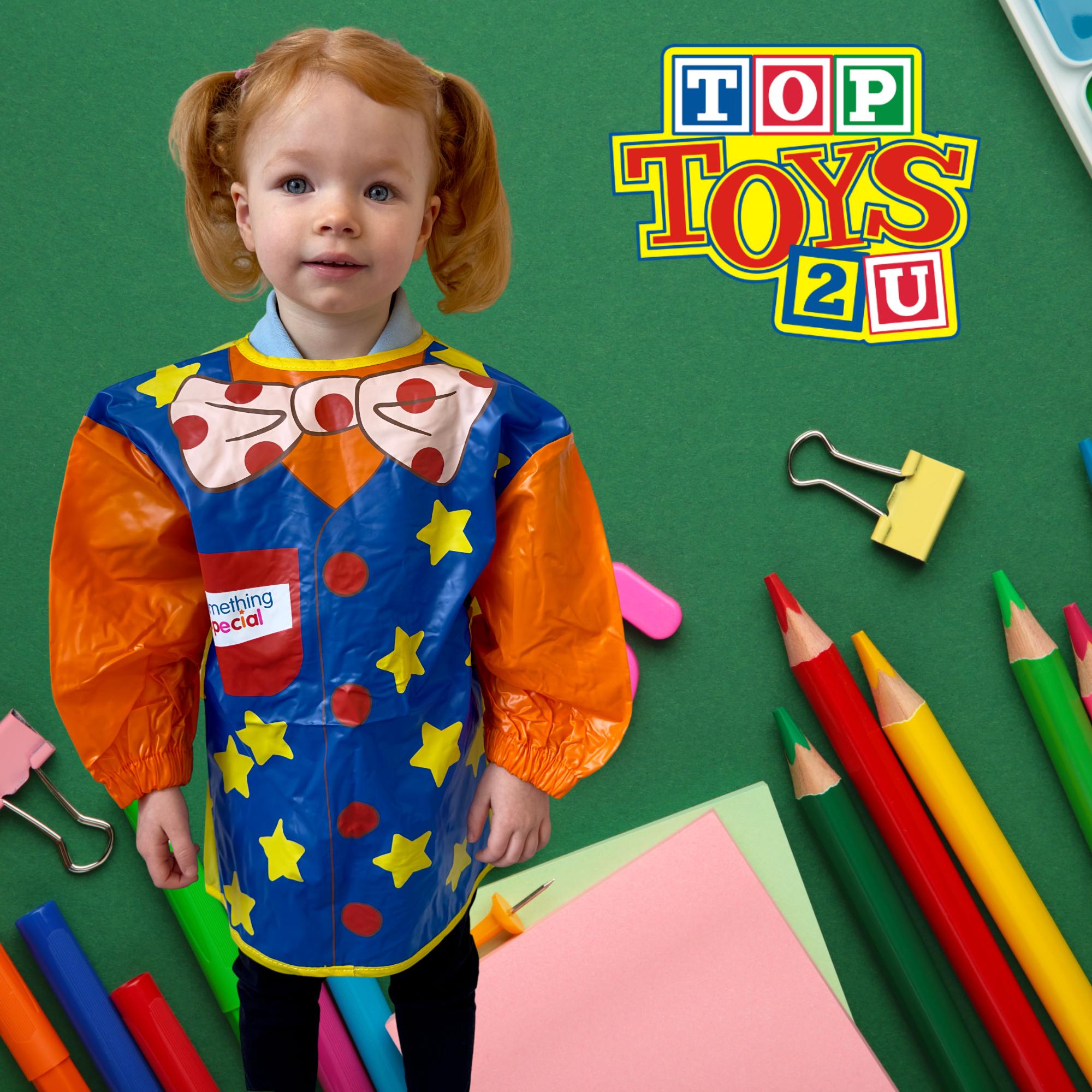 Something Special Mr Tumble Childrens Partyware - Arts & Crafts Apron Twin Pack - Toptoys2u