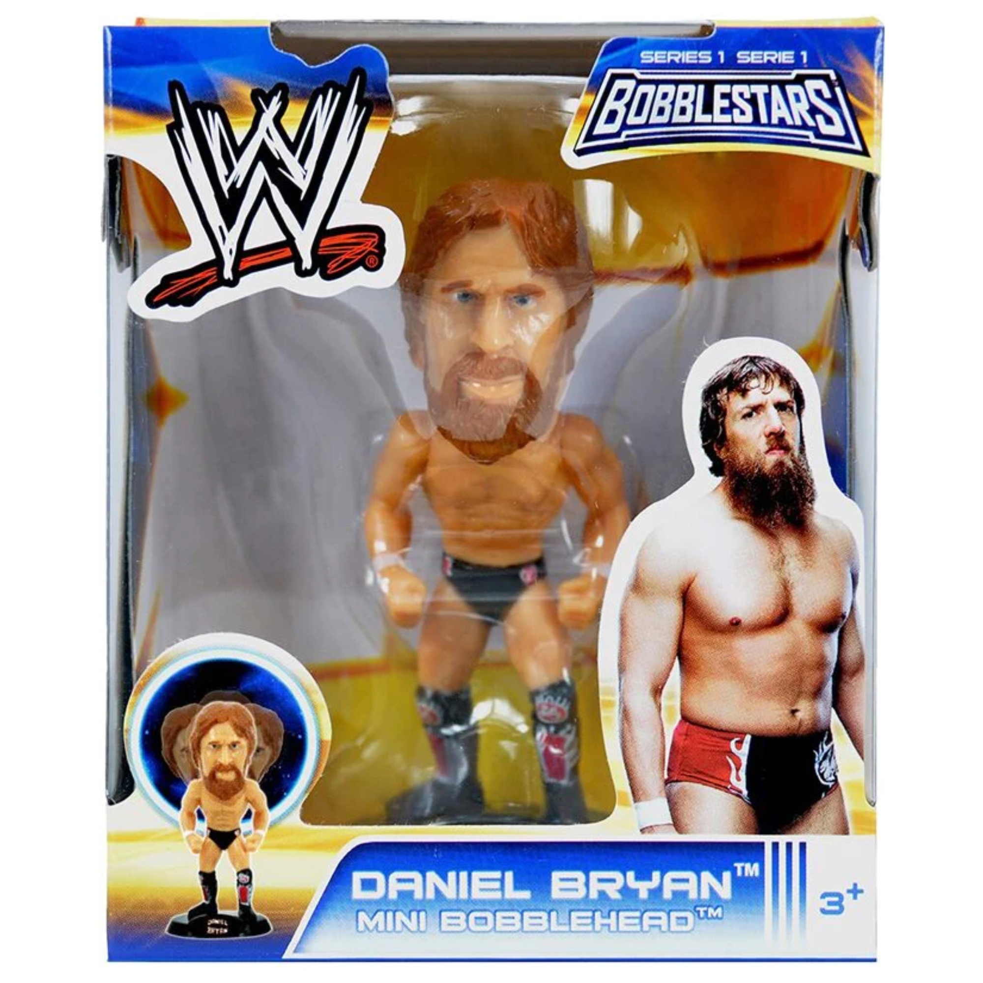 WWE Bobblestars Series Daniel Bryan Mini Bobblehead 3.5 Inches - Toptoys2u