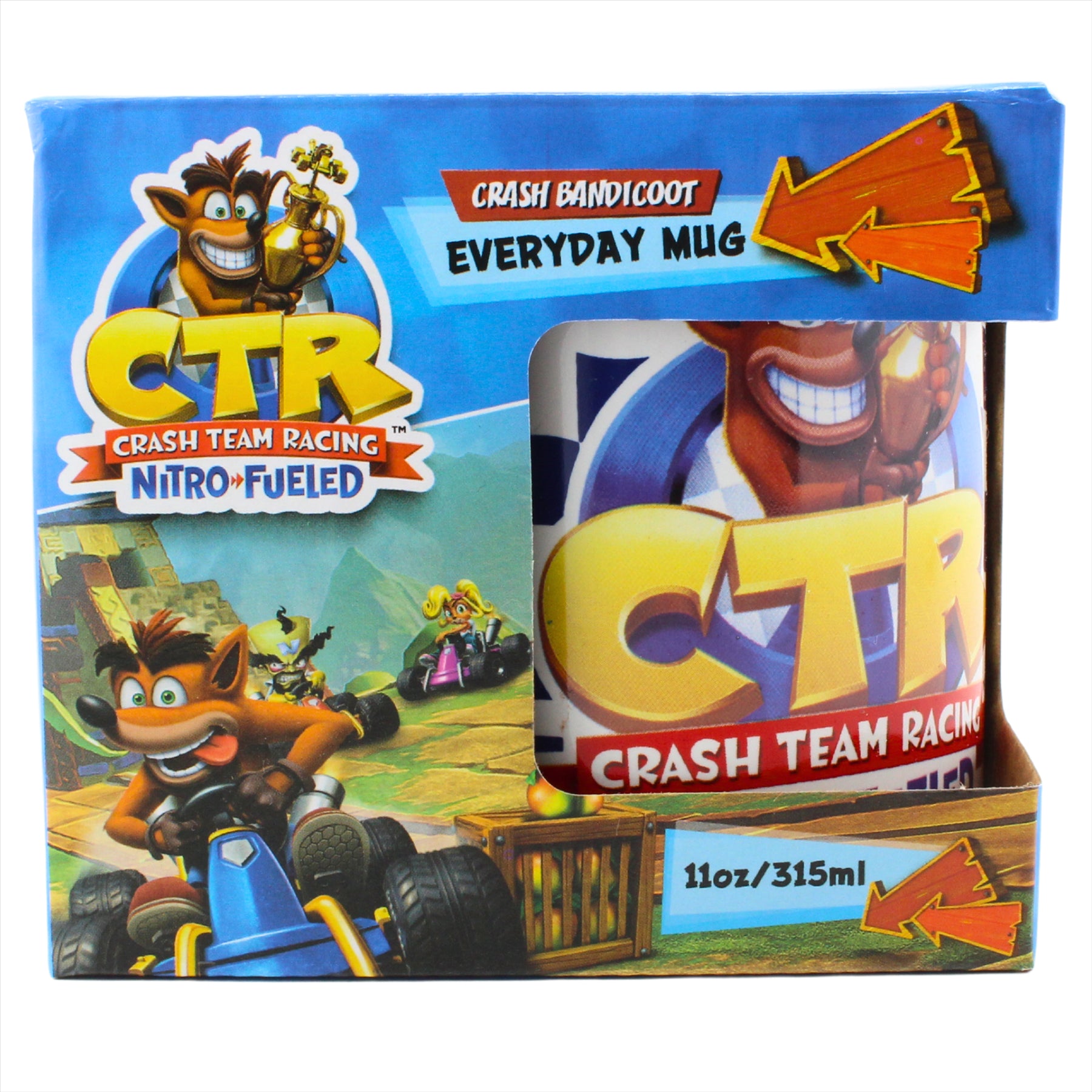 Crash Bandicoot Video Game 315ml Coffee Mug - CTR Nitro Fueled Finish Line - Toptoys2u