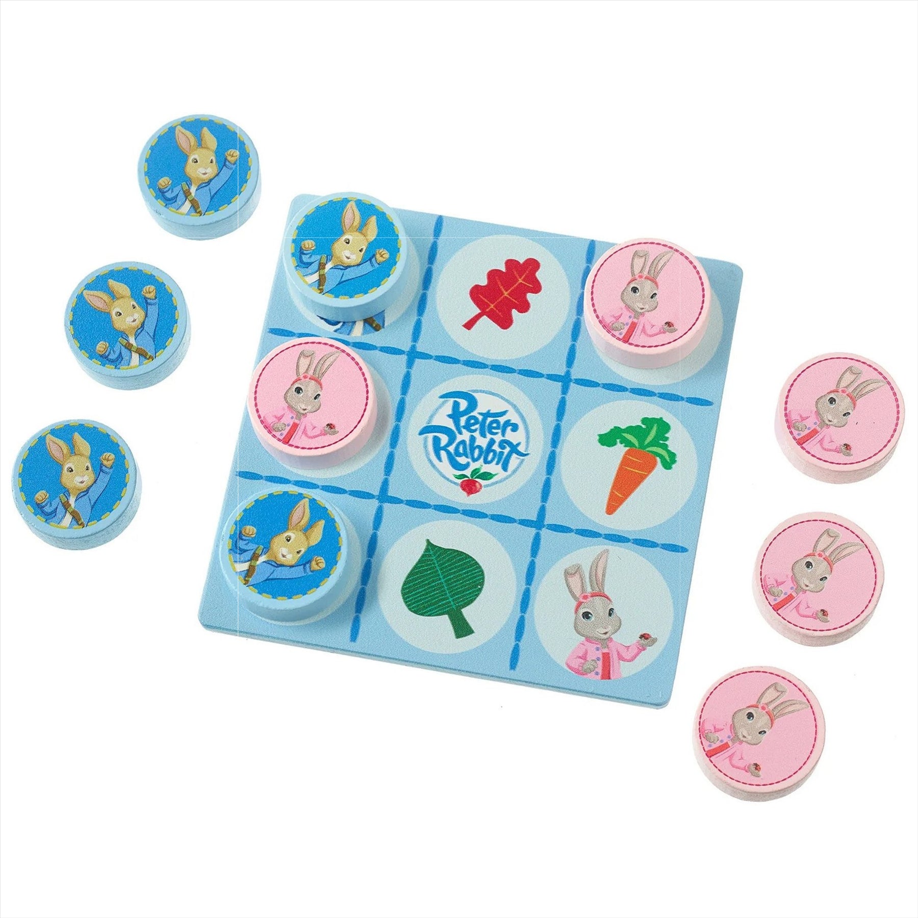 Peter Rabbit Children's Wooden Tic Tac Toe Educational Game for 2 Players - Toptoys2u