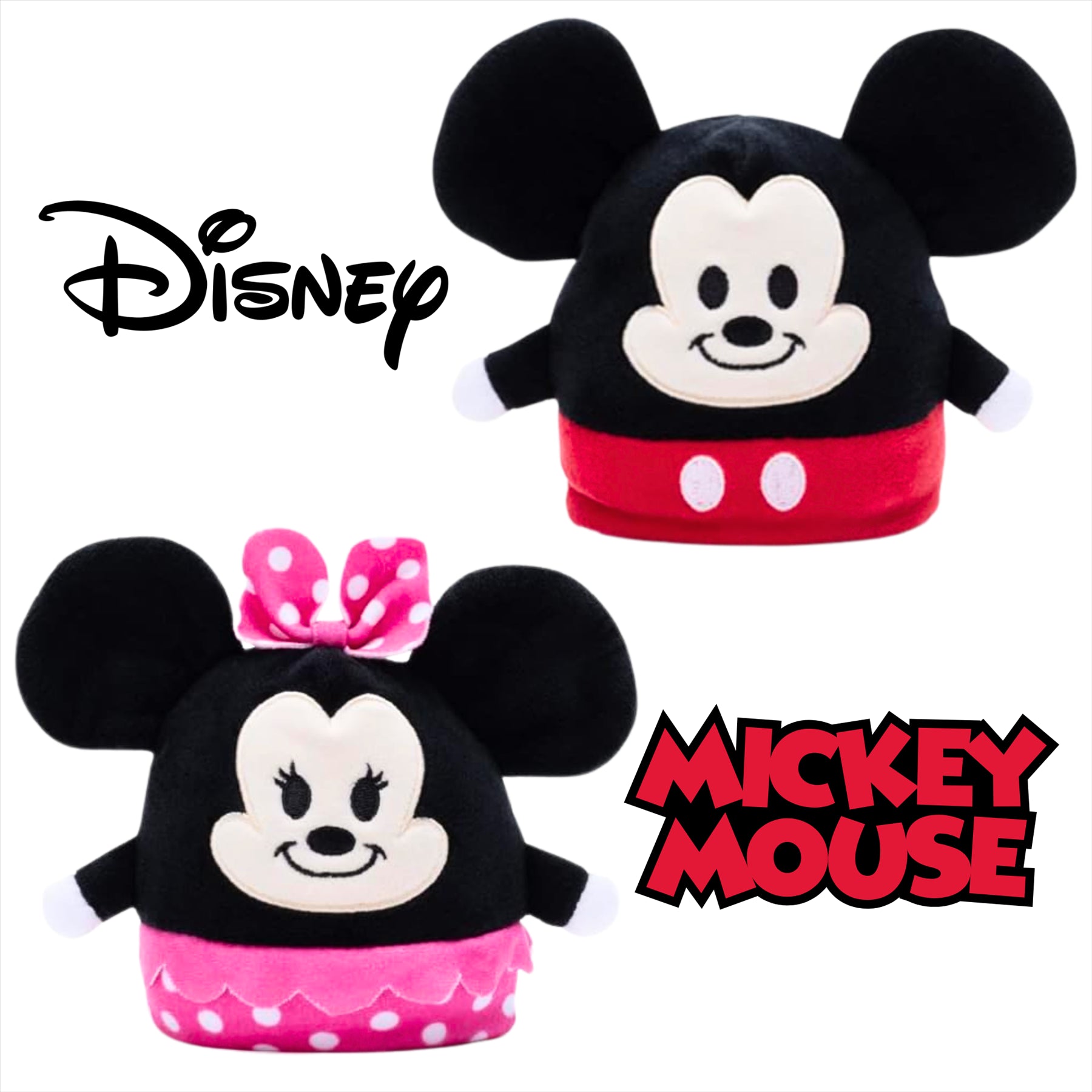 Disney Mickey and Minnie Mouse 10cm Reversible Super Soft Plush Toy - Toptoys2u