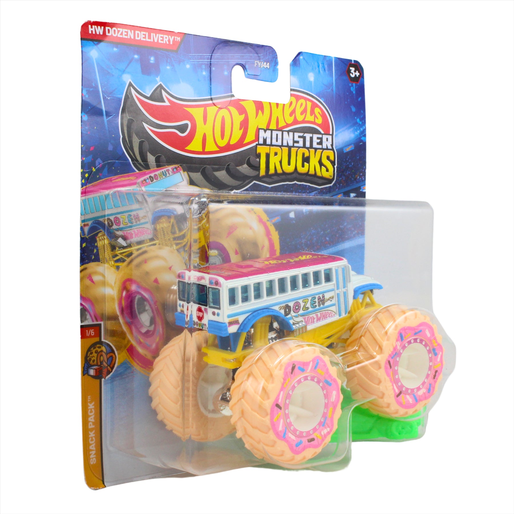 Hot Wheels Monster Trucks Snack Pack 1/6 HW Dozen Delivery Collectible Toy 1:64 Scale Diecast Model Vehicle - JDP94 - Toptoys2u