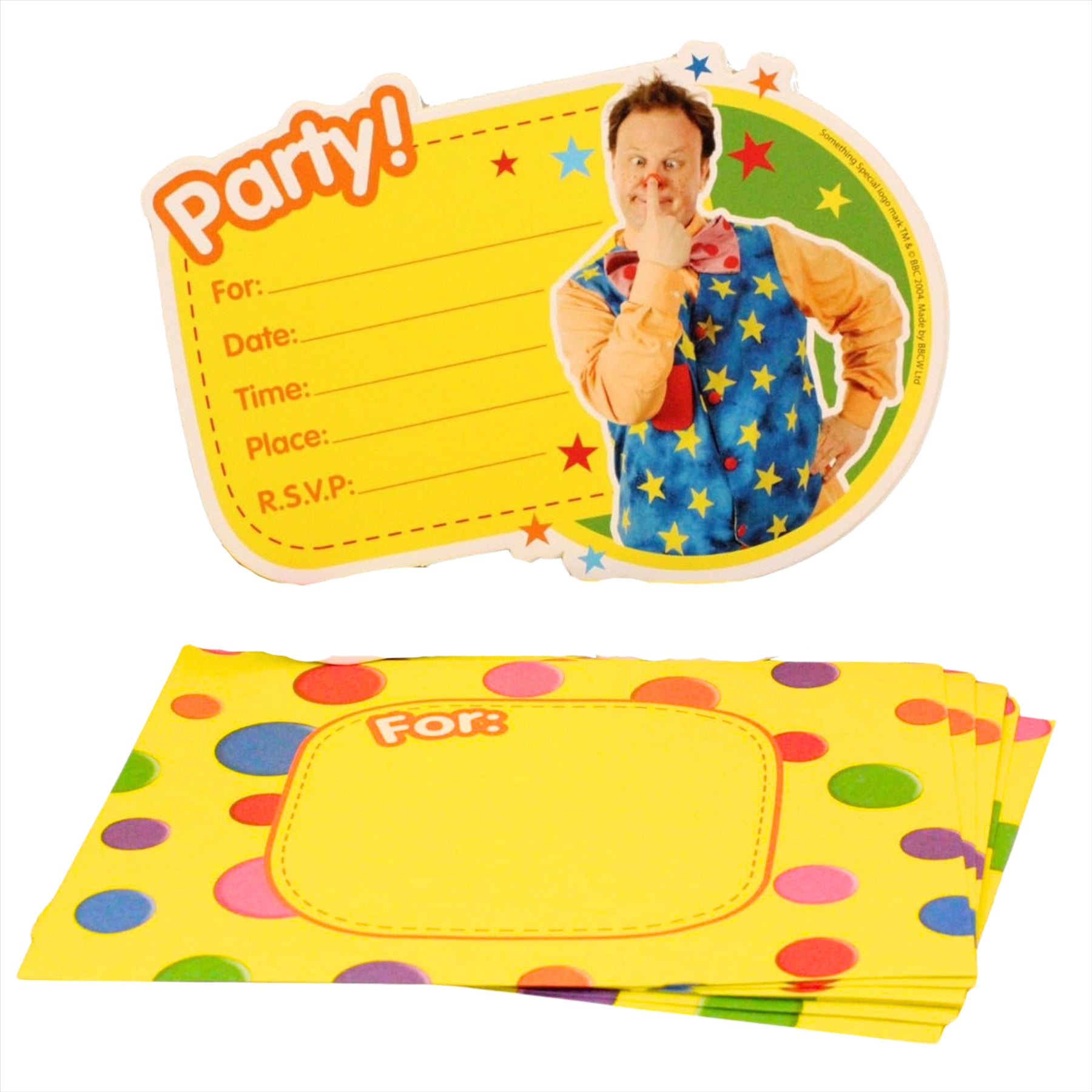 Something Special Mr Tumble Childrens Partyware - Pack of 6 Invites & Party Bags - Toptoys2u