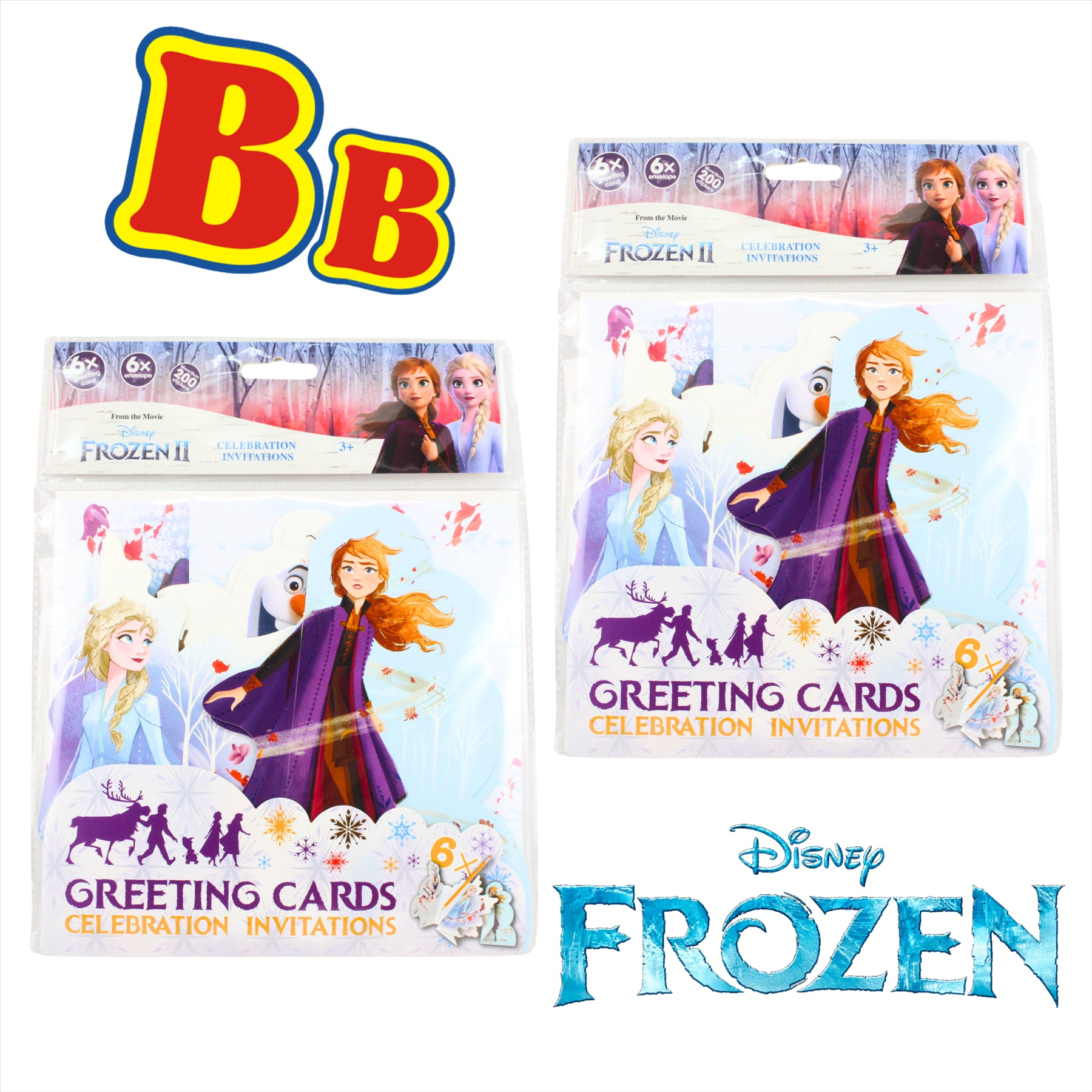 Disney Frozen Partyware Illustrated Cards Set - Invitation Cards Pack of 12 - Toptoys2u