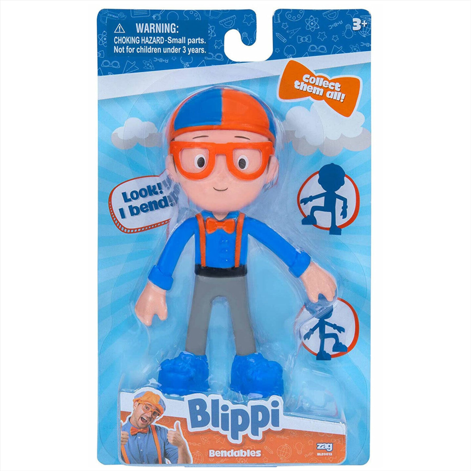 Blippi Bendables 5" 13cm Figure Sets - Blippi & Fireman Blippi - Toptoys2u