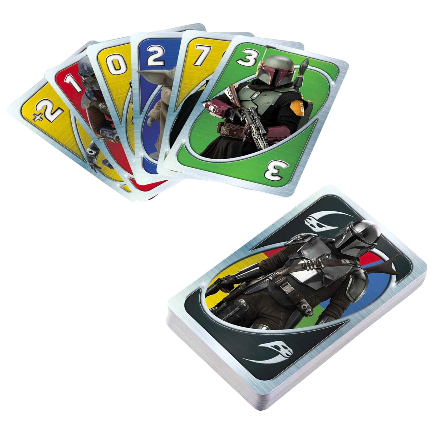 Star Wars The Mandalorian UNO Playing Card Party Game for up to 10 Players - Toptoys2u