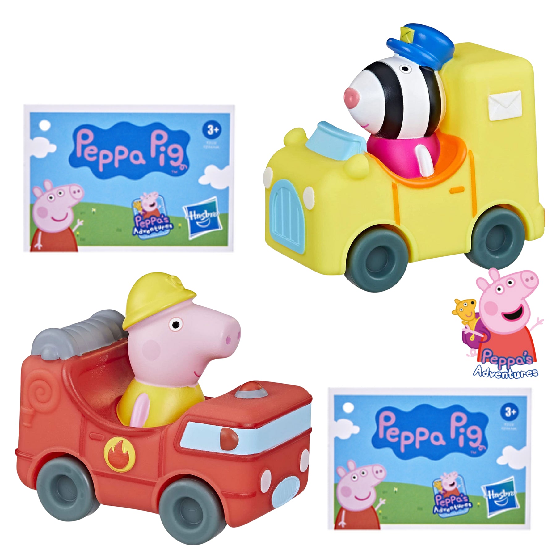 Peppa Pig - Little Buggies Play Vehicle Character Car Toys - Mummy Pig & Zoe Zebra - Toptoys2u