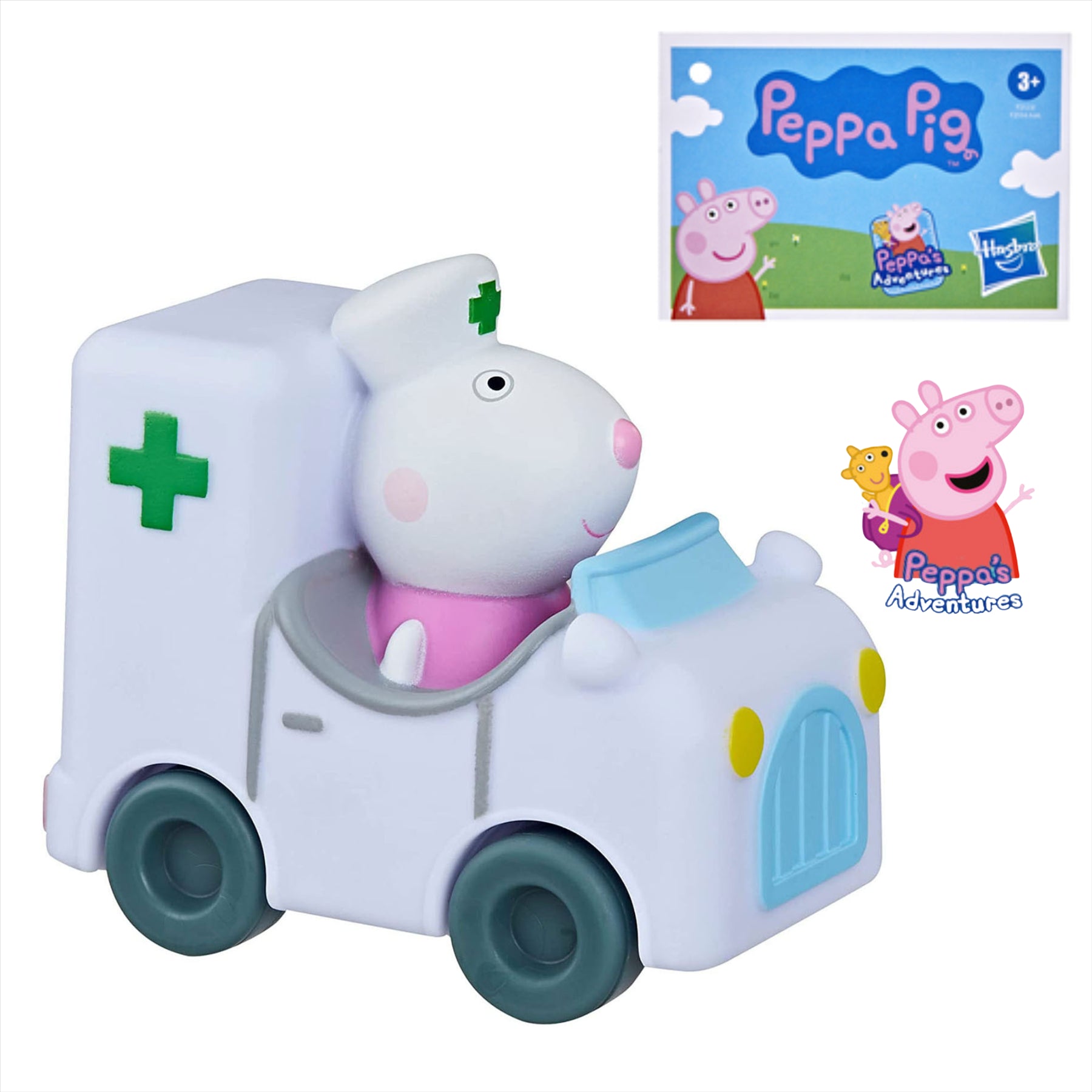 Peppa Pig - Little Buggies Play Vehicle Character Car Toys - Suzy Sheep, Freddy Fox & Mummy Pig - Toptoys2u