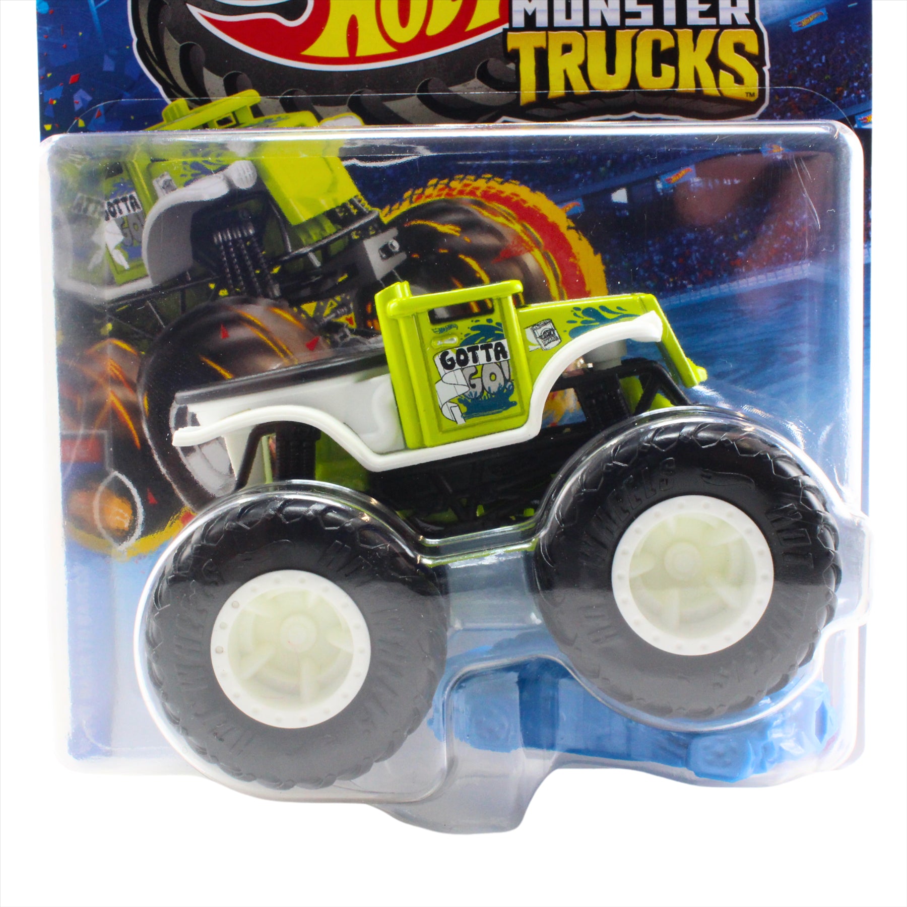 Hot Wheels Monster Trucks HWMT Back to Basics 1/6 Really Gotta-Go Collectible Toy 1:64 Scale Diecast Model Vehicle - JCD65 - Toptoys2u